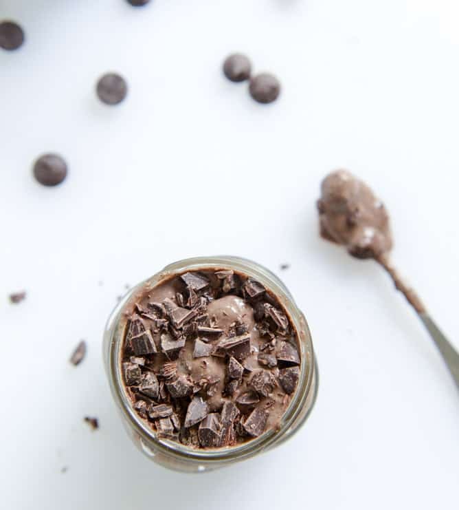 whipped double chocolate chip chia pudding I howsweeteats.com