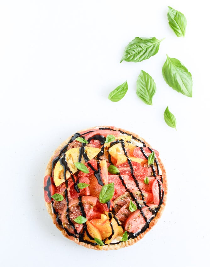 salt and pepper heirloom tart with whipped feta I howsweeteats.com