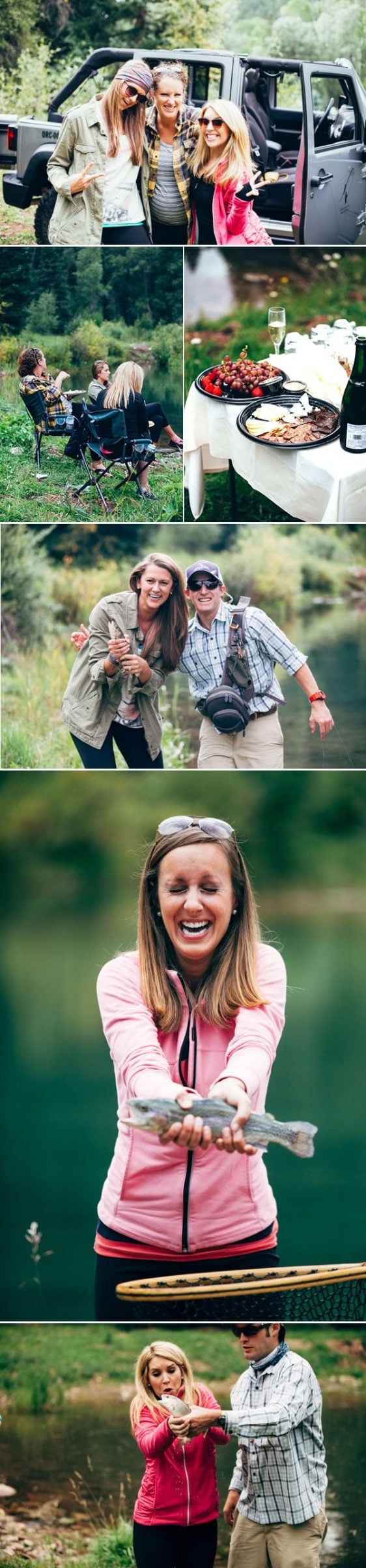 Fly Fishing at The Little Nell in Aspen collage images.