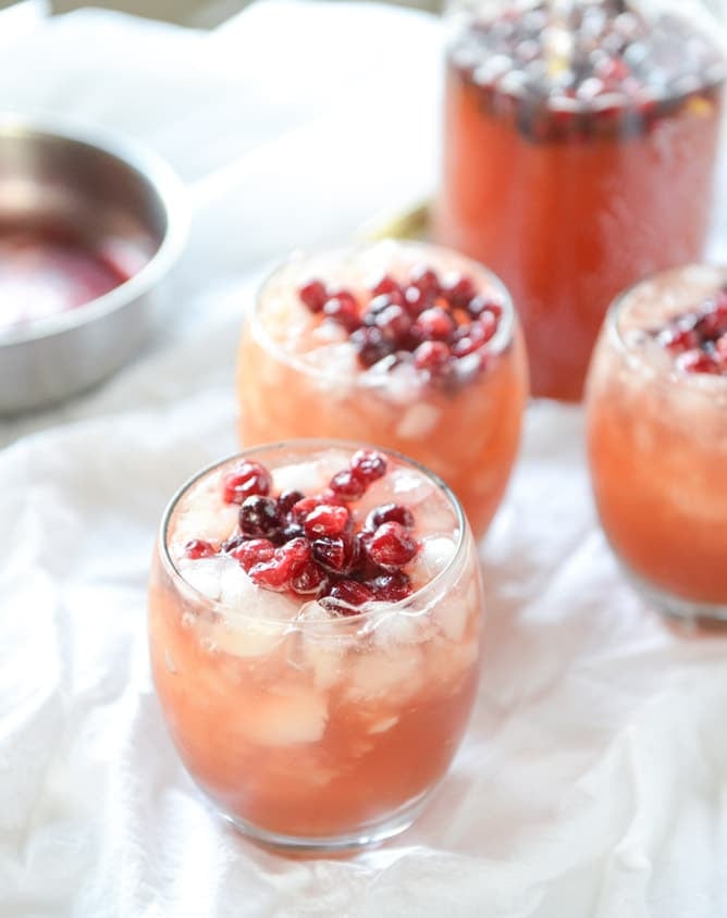 cider cranberry punch I howsweeteats.com