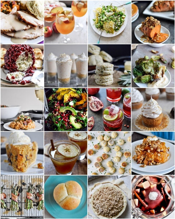 45+ recipes for Thanksgiving, from cocktails to dessert I howsweeteats.com