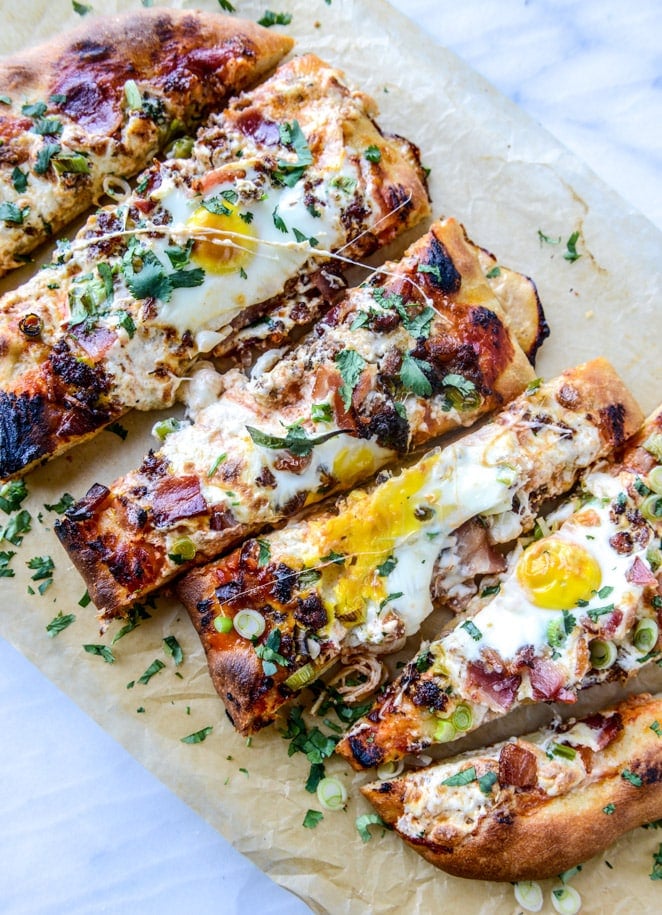 burrata breakfast pizza I howsweeteats.com