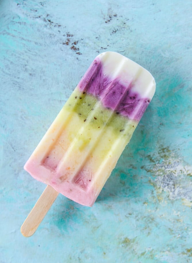 rainbow froyo pops I howsweeteats.com