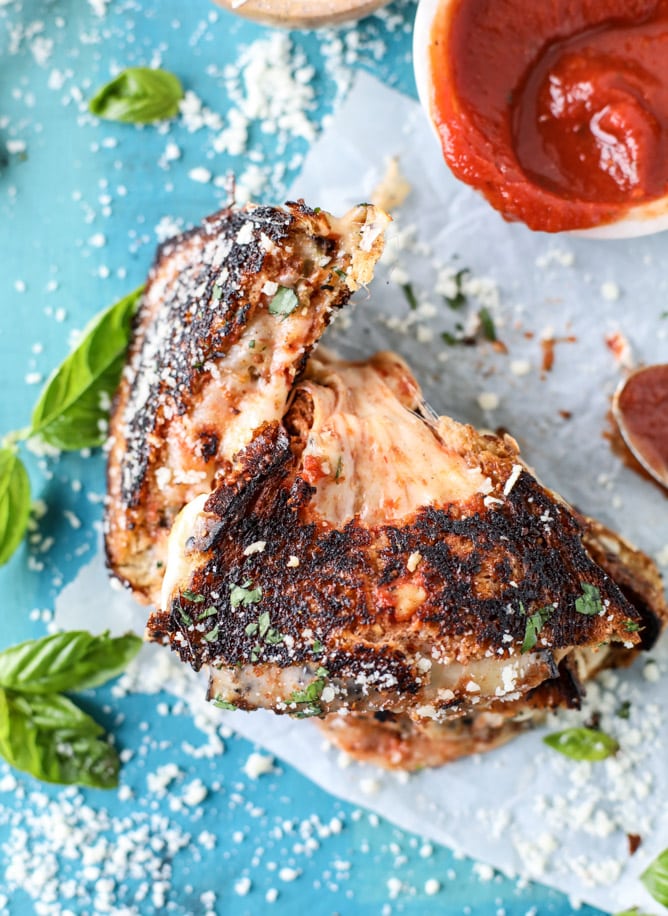 eggplant parmesan grilled cheese I howsweeteats.com 