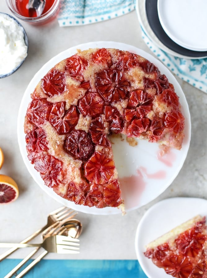 blood orange upside down cake I howsweeteats.com