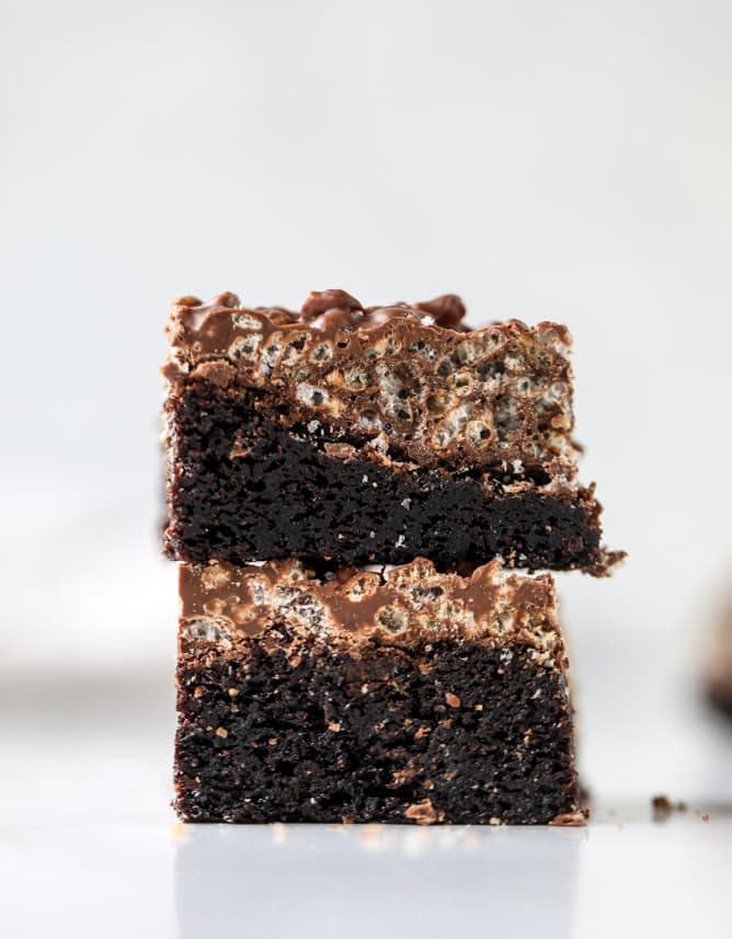 nutella coffee crunch brownies I howsweeteats.com