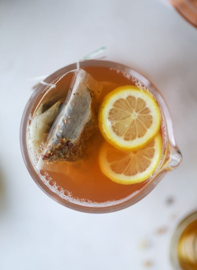 homemade starbucks medicine ball I howsweeteats.com #medicinball #tea #starbucks #citrushoneytea