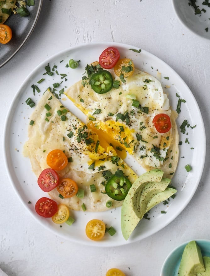 tortilla eggs I howsweeteats.com #eggs #breakfast #tortillas