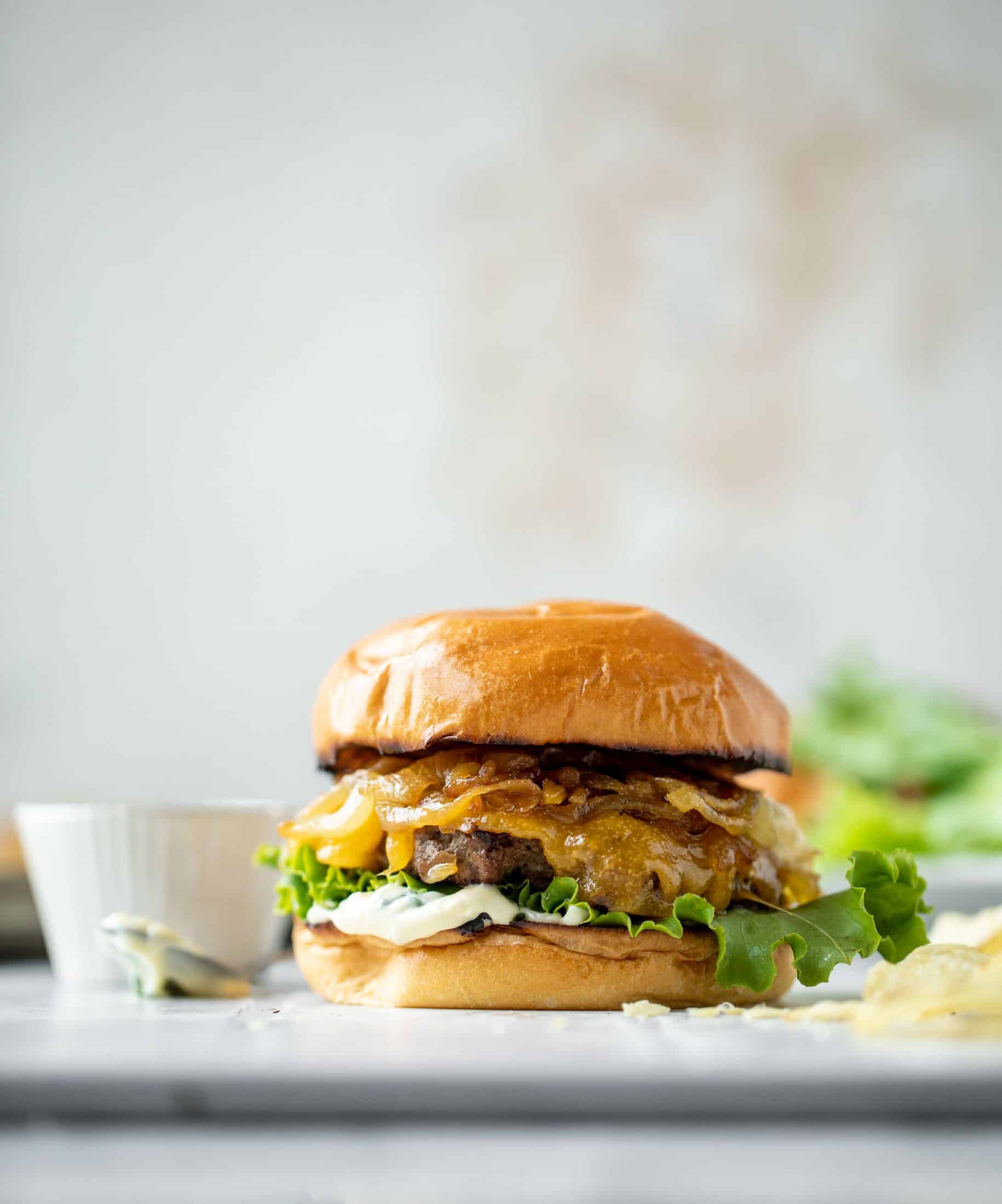 caramelized onion smash burger