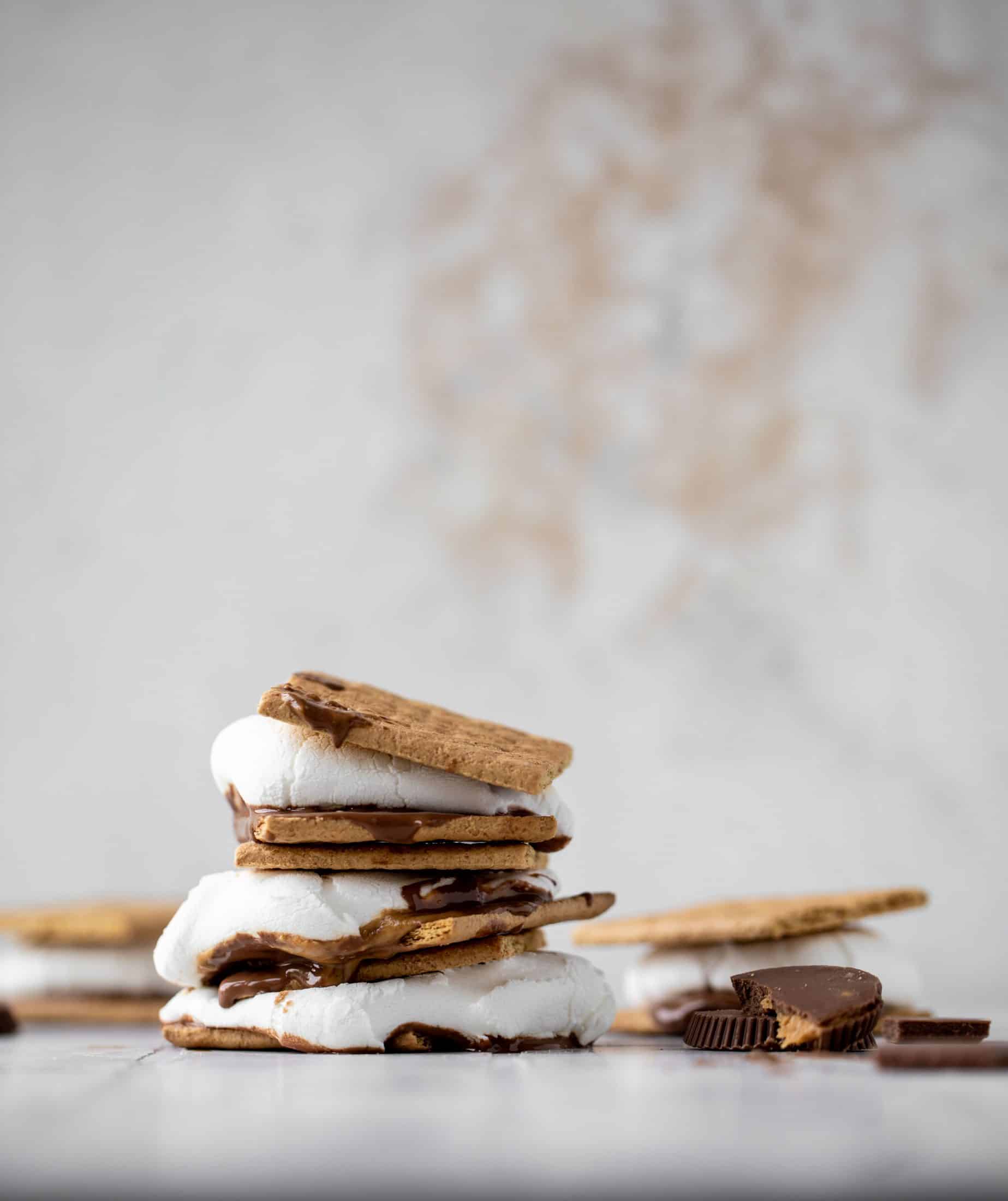 stack of sheet pan s'mores