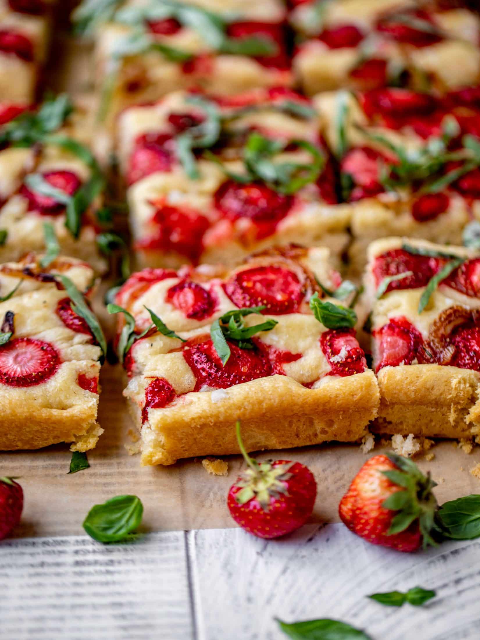 strawberry basil focaccia