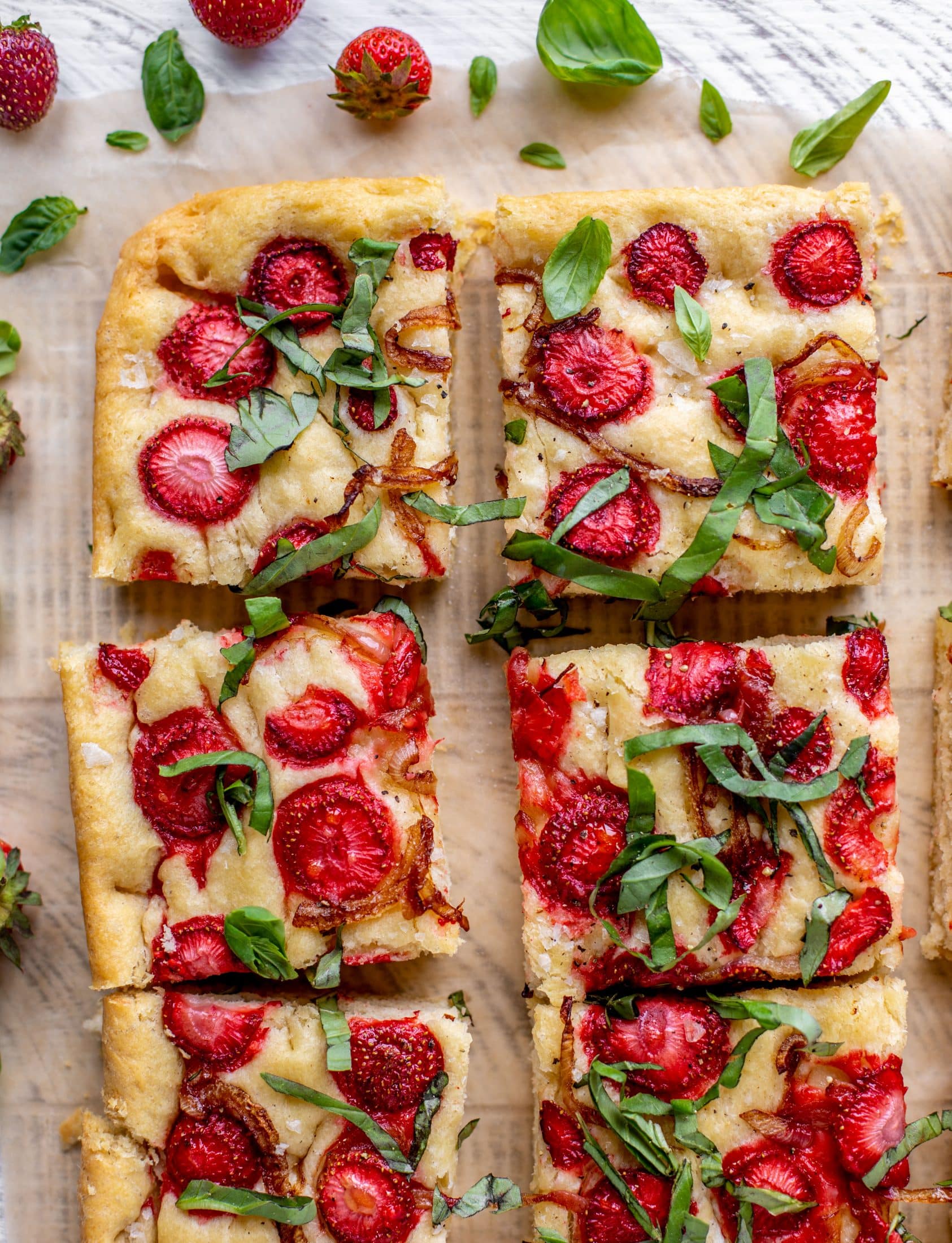 strawberry basil focaccia