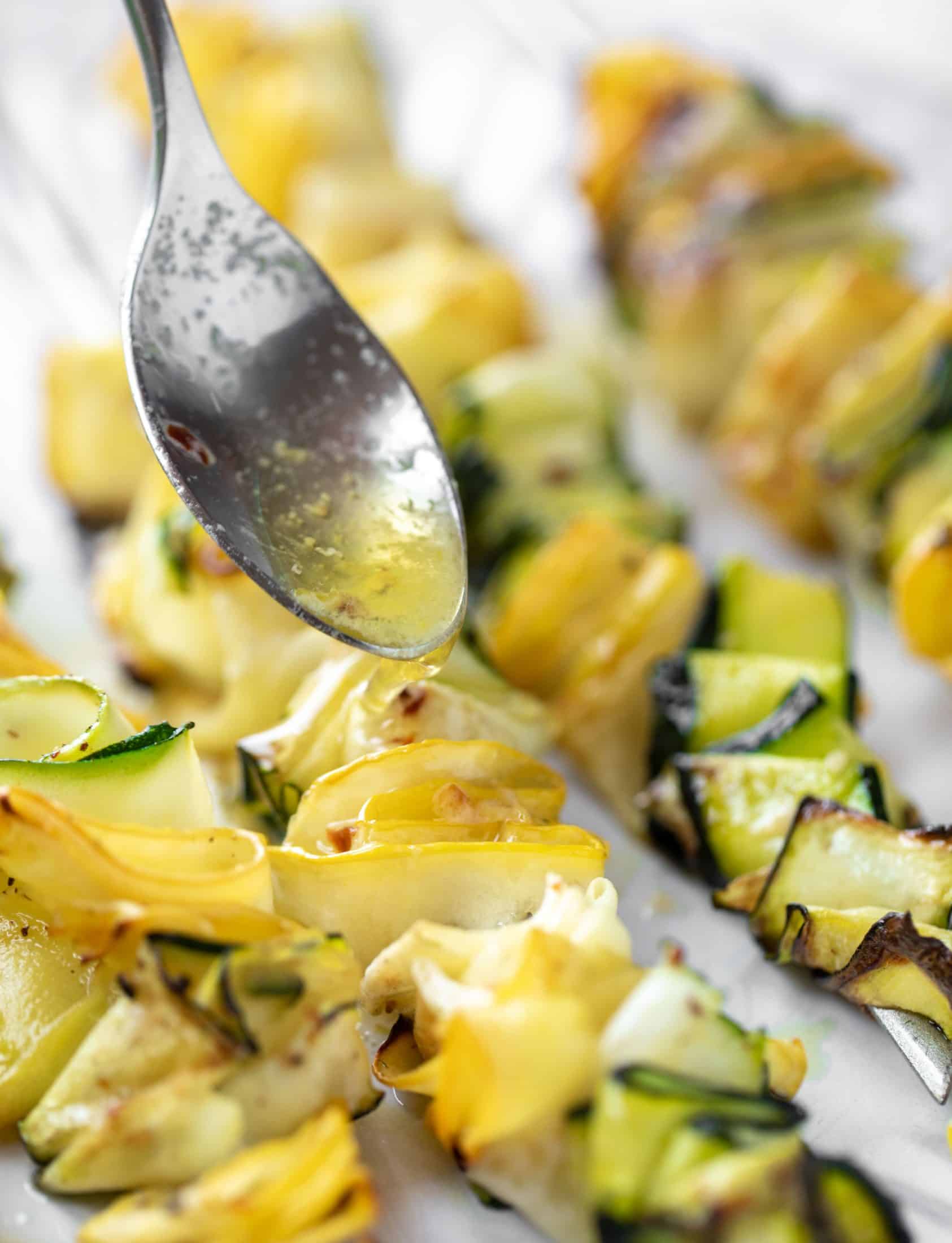 drizzling spicy lemon garlic butter