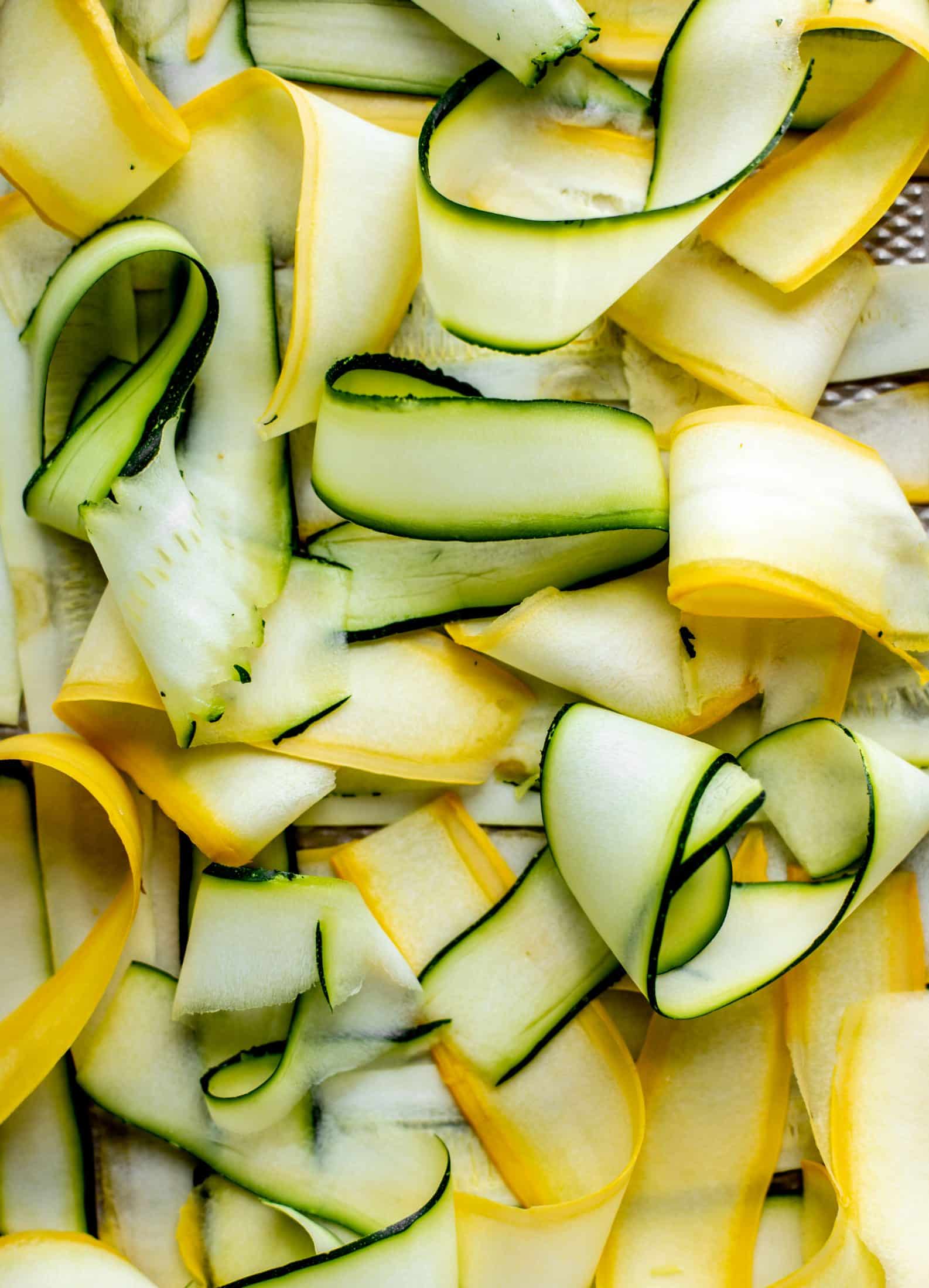 zucchini and summer squash ribbons