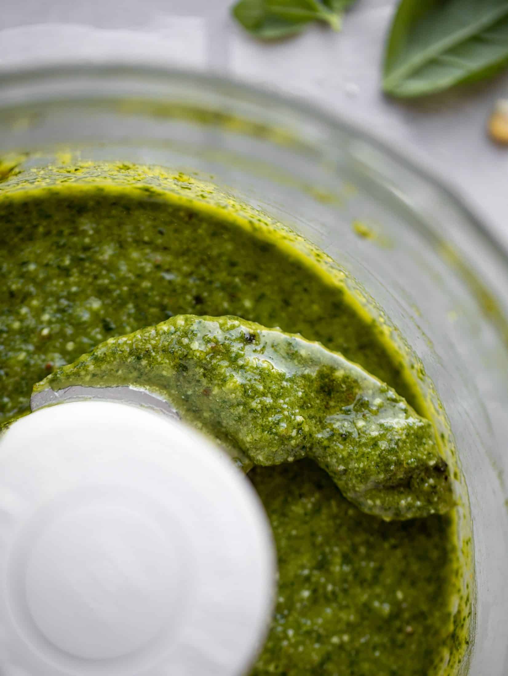 pesto in a food processor