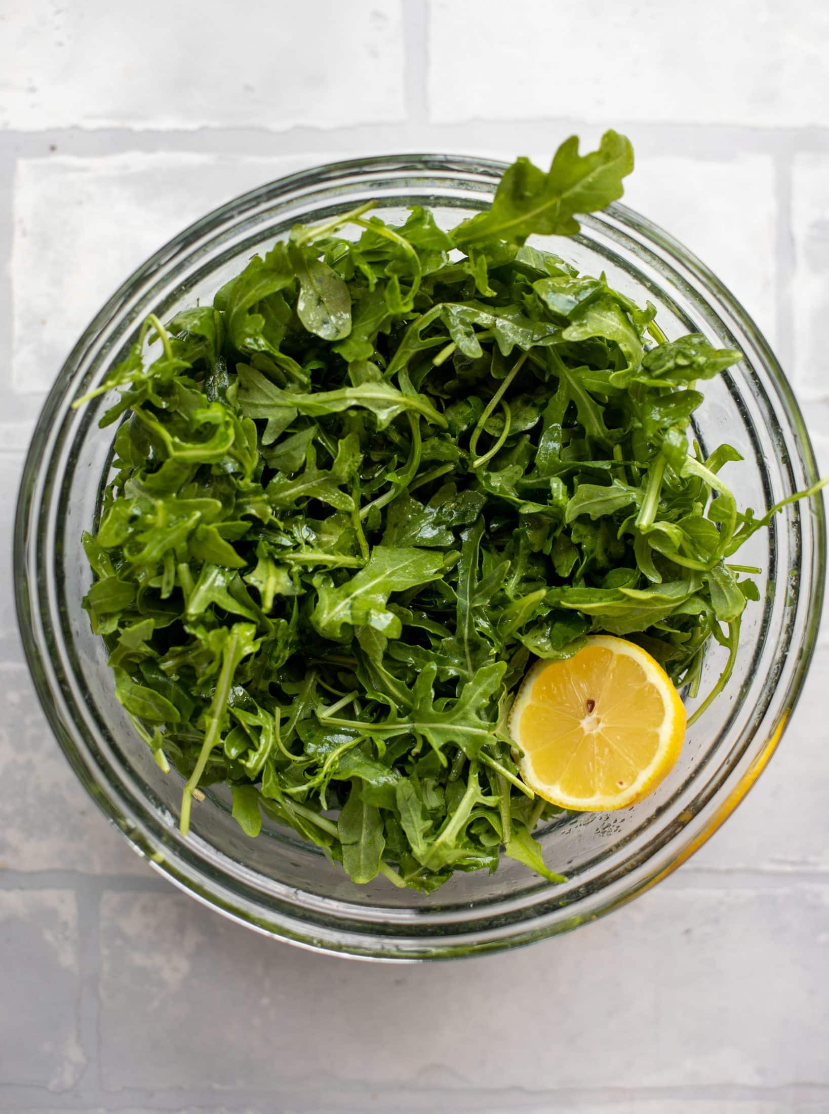 arugula and fresh lemon