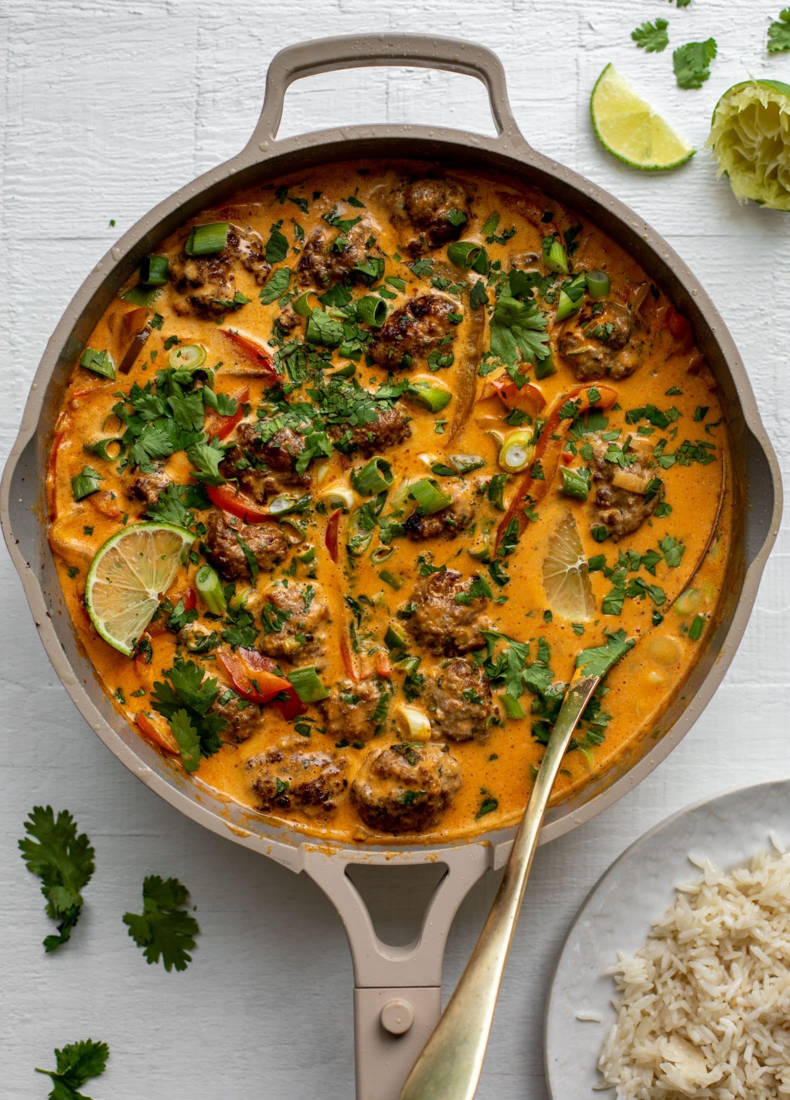 coconut curry pork meatballs