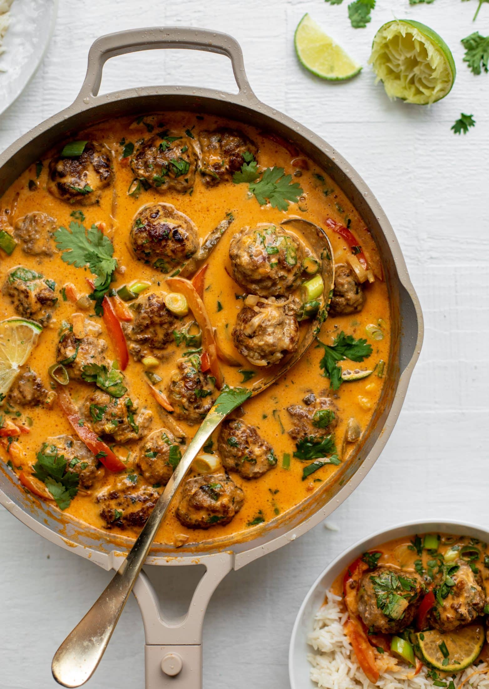 coconut curry pork meatballs