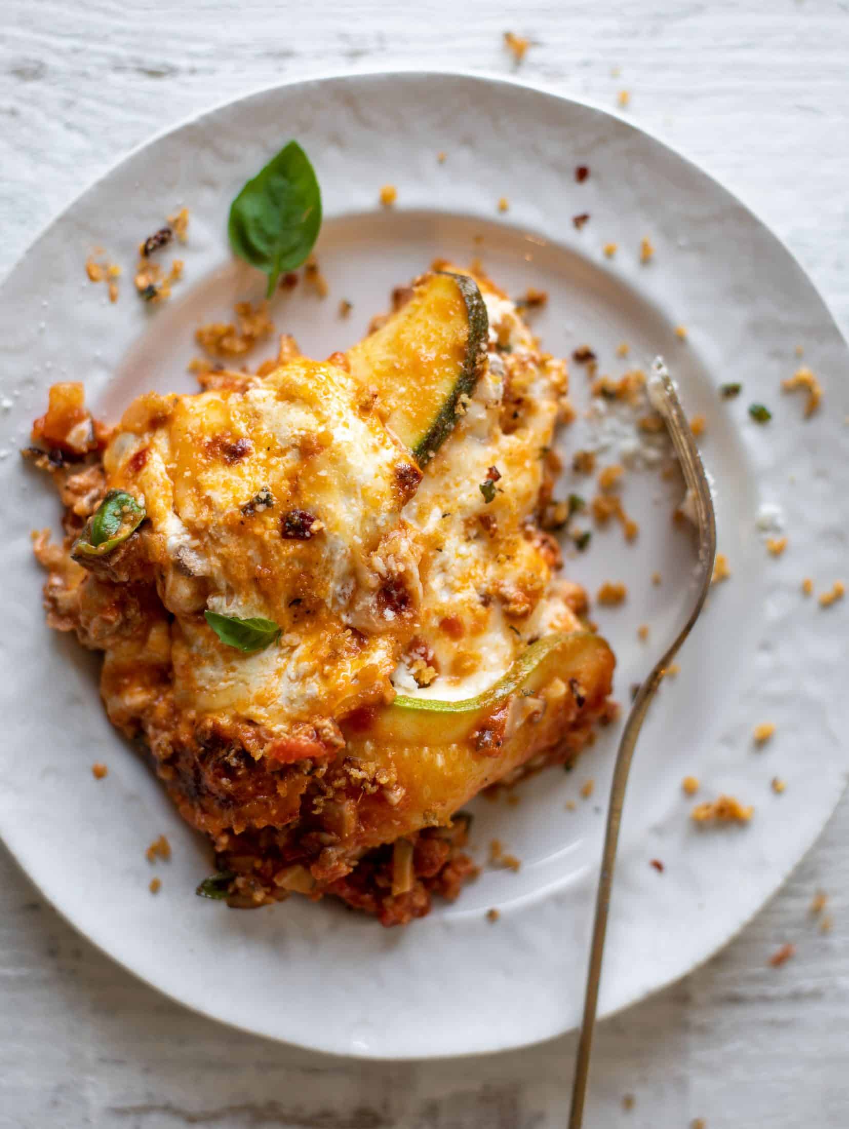 zucchini lasagna bolognese