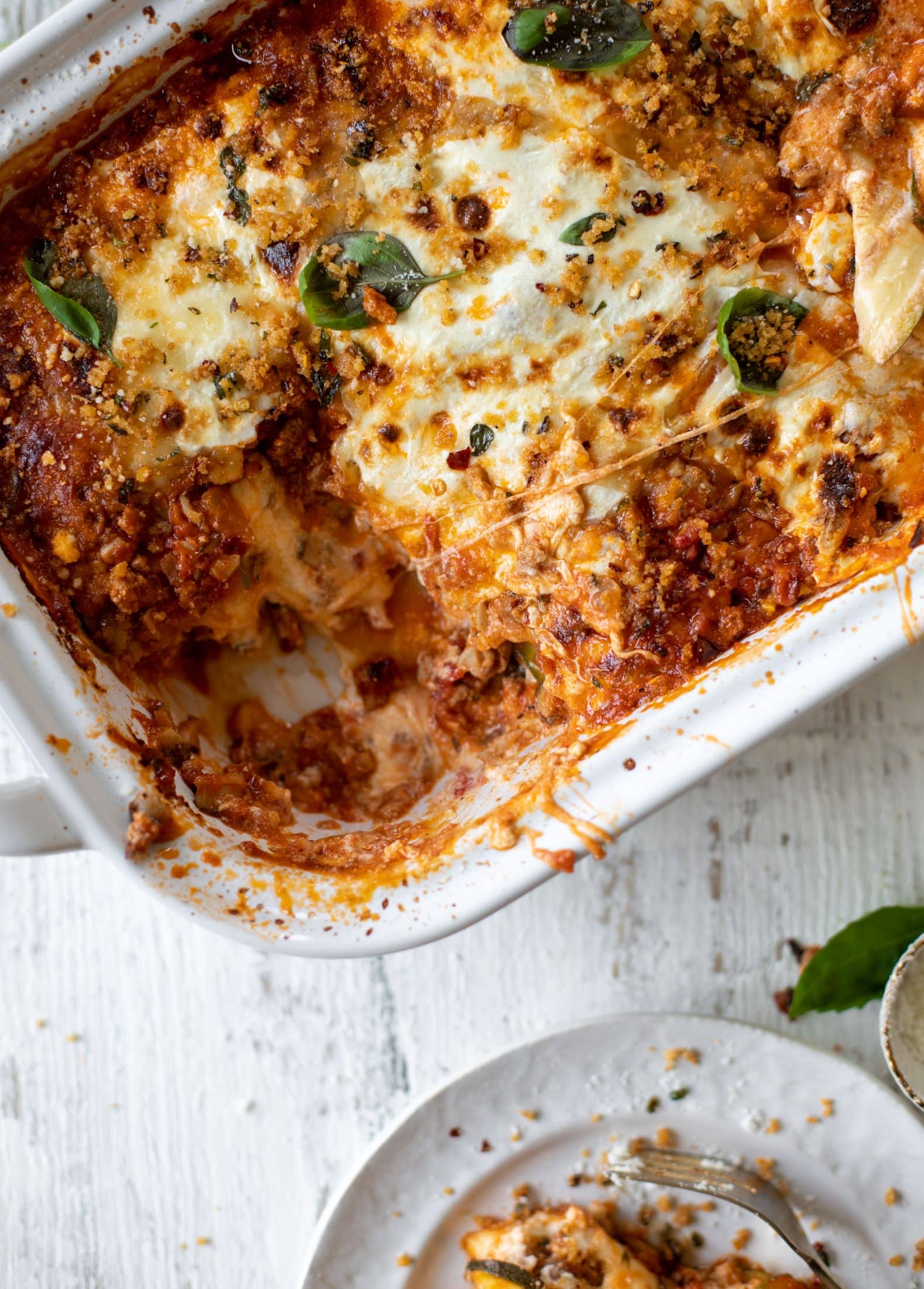 zucchini lasagna bolognese