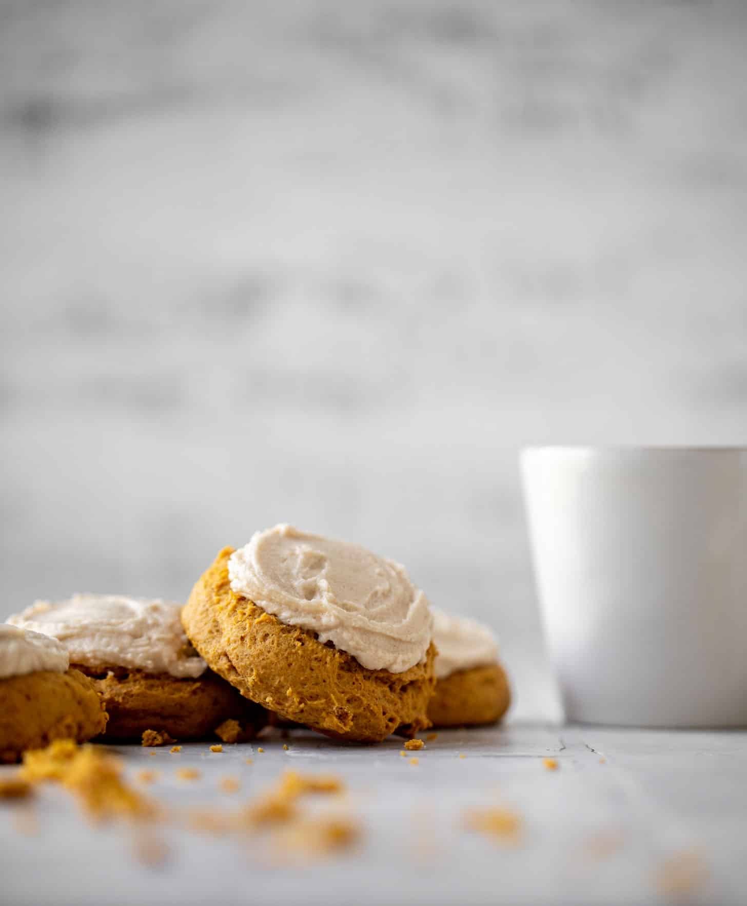 brown butter iced pumpkin cookies
