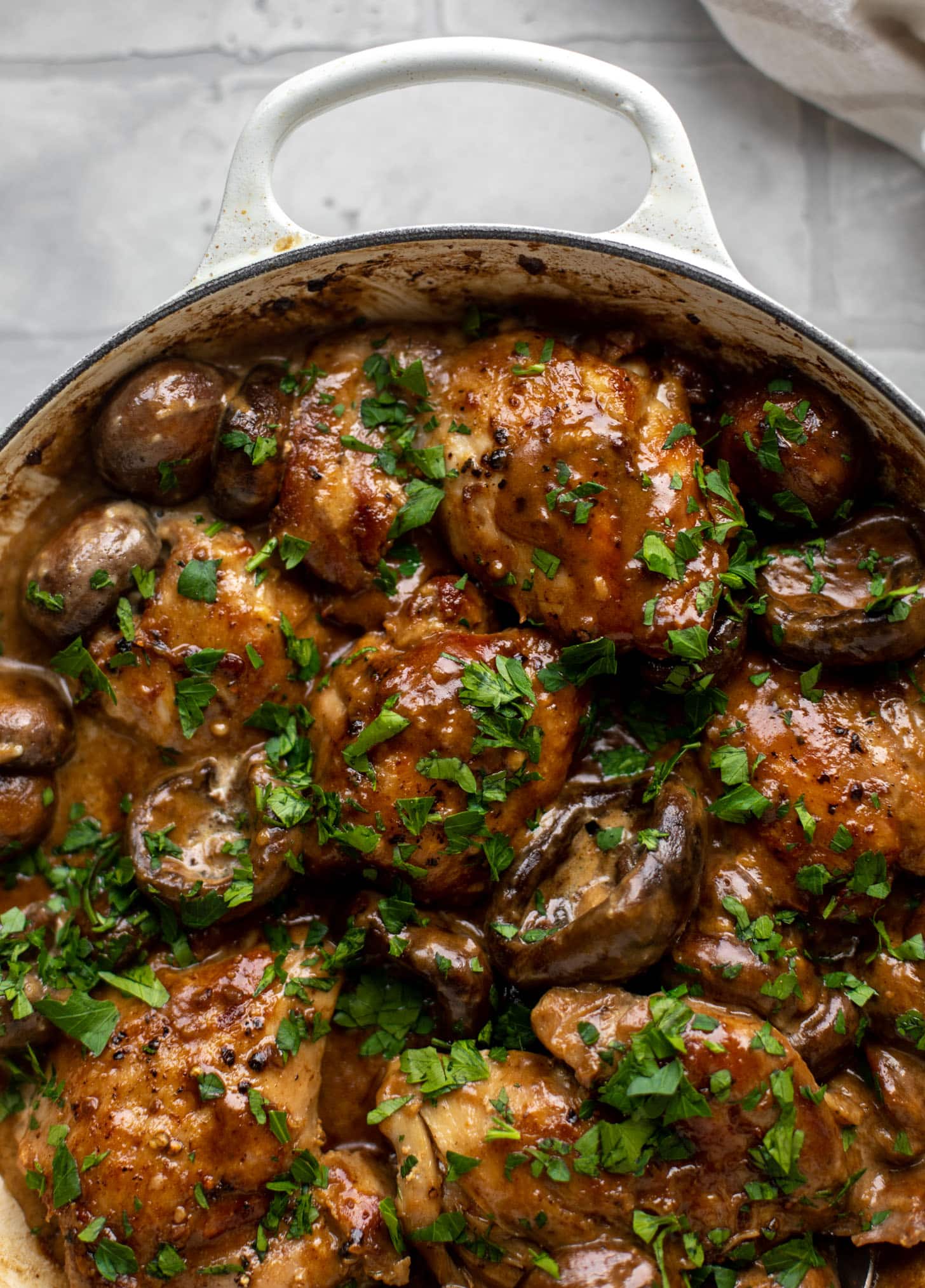 creamy balsamic chicken and mushrooms