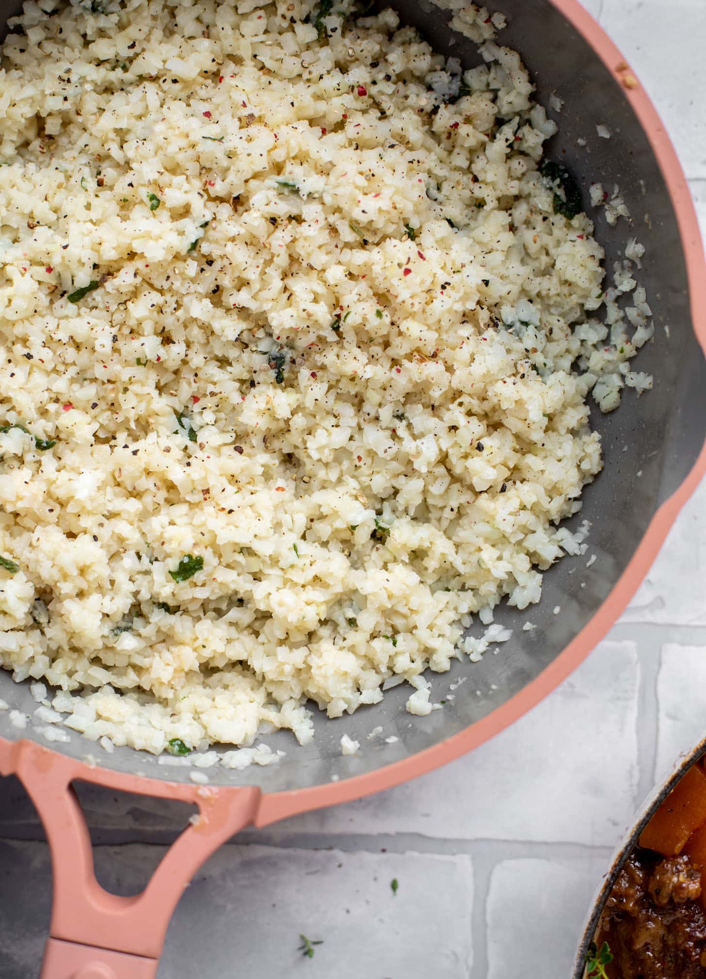 brown butter sage riced cauliflower