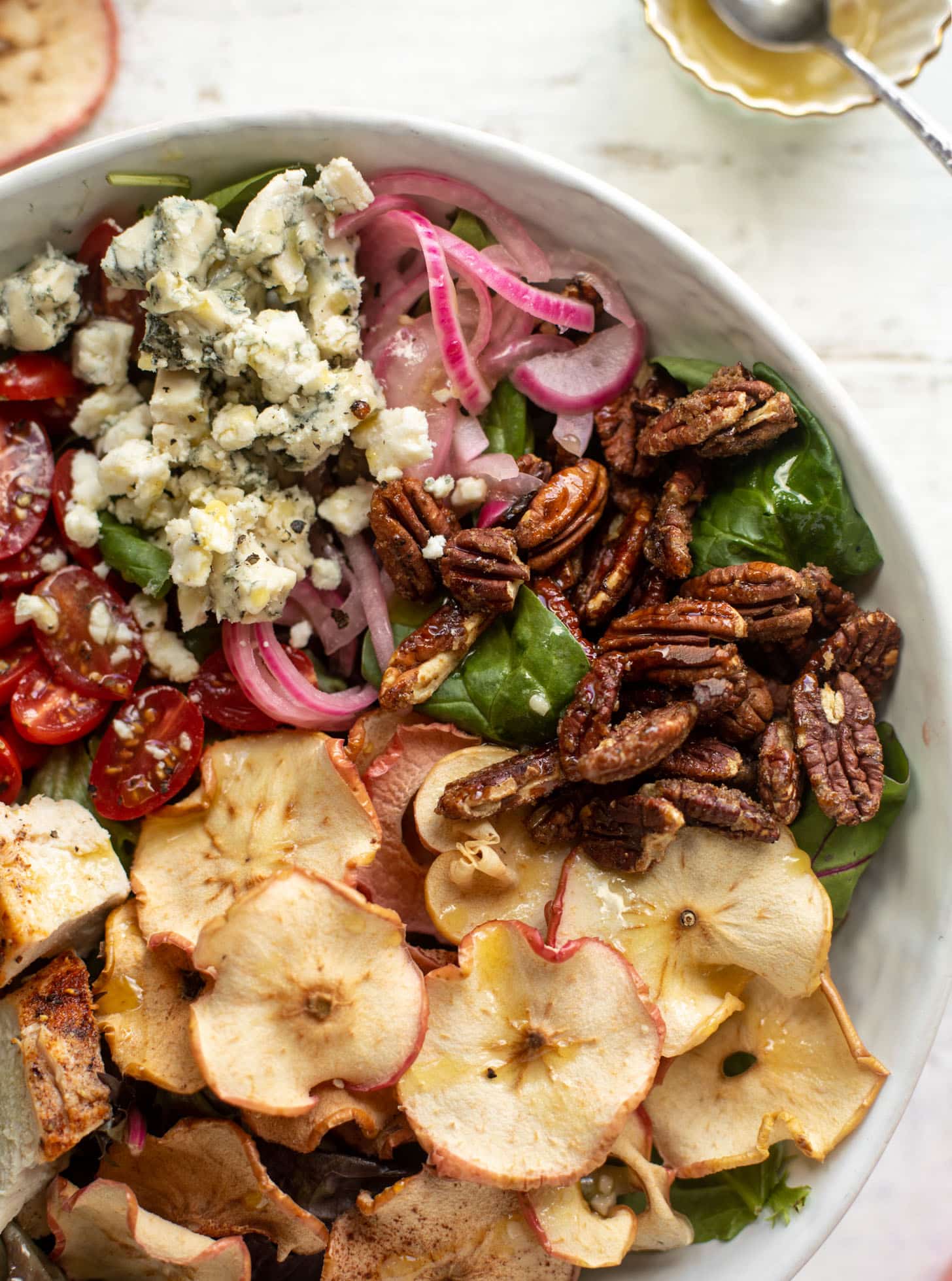 fuji apple chicken salad with champagne vinaigrette