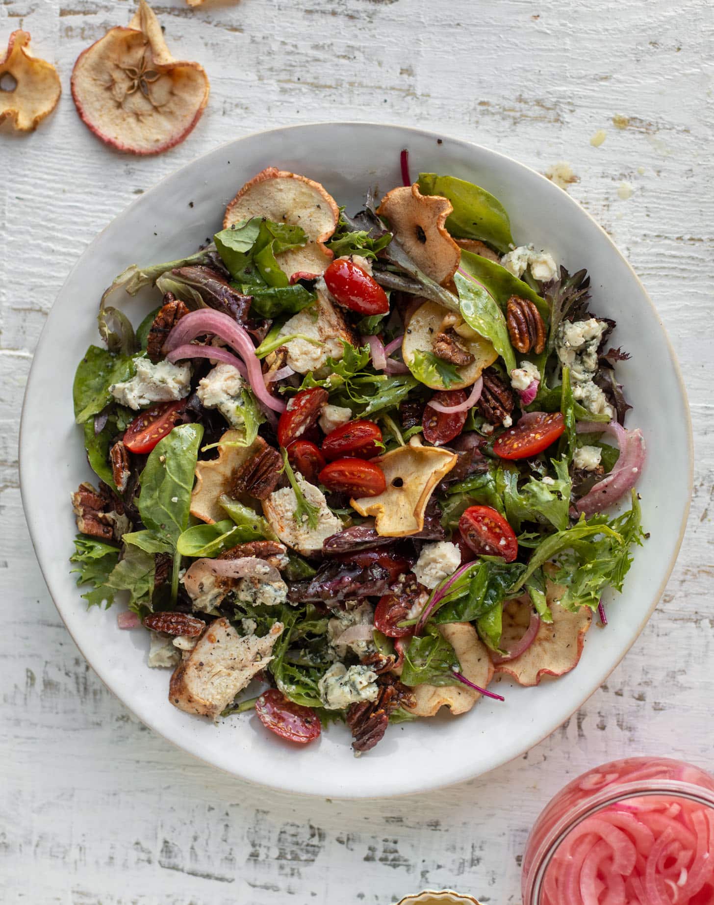 fuji apple chicken salad with champagne vinaigrette