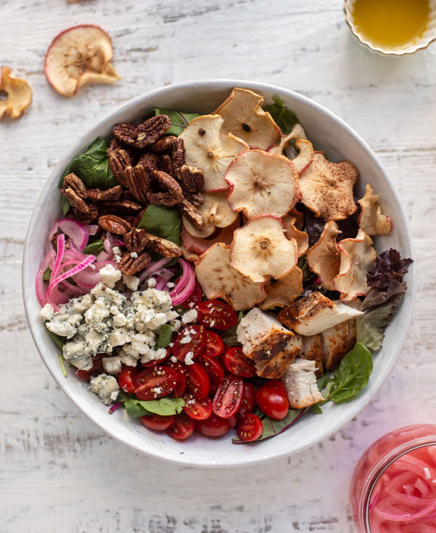 fuji apple chicken salad with champagne vinaigrette