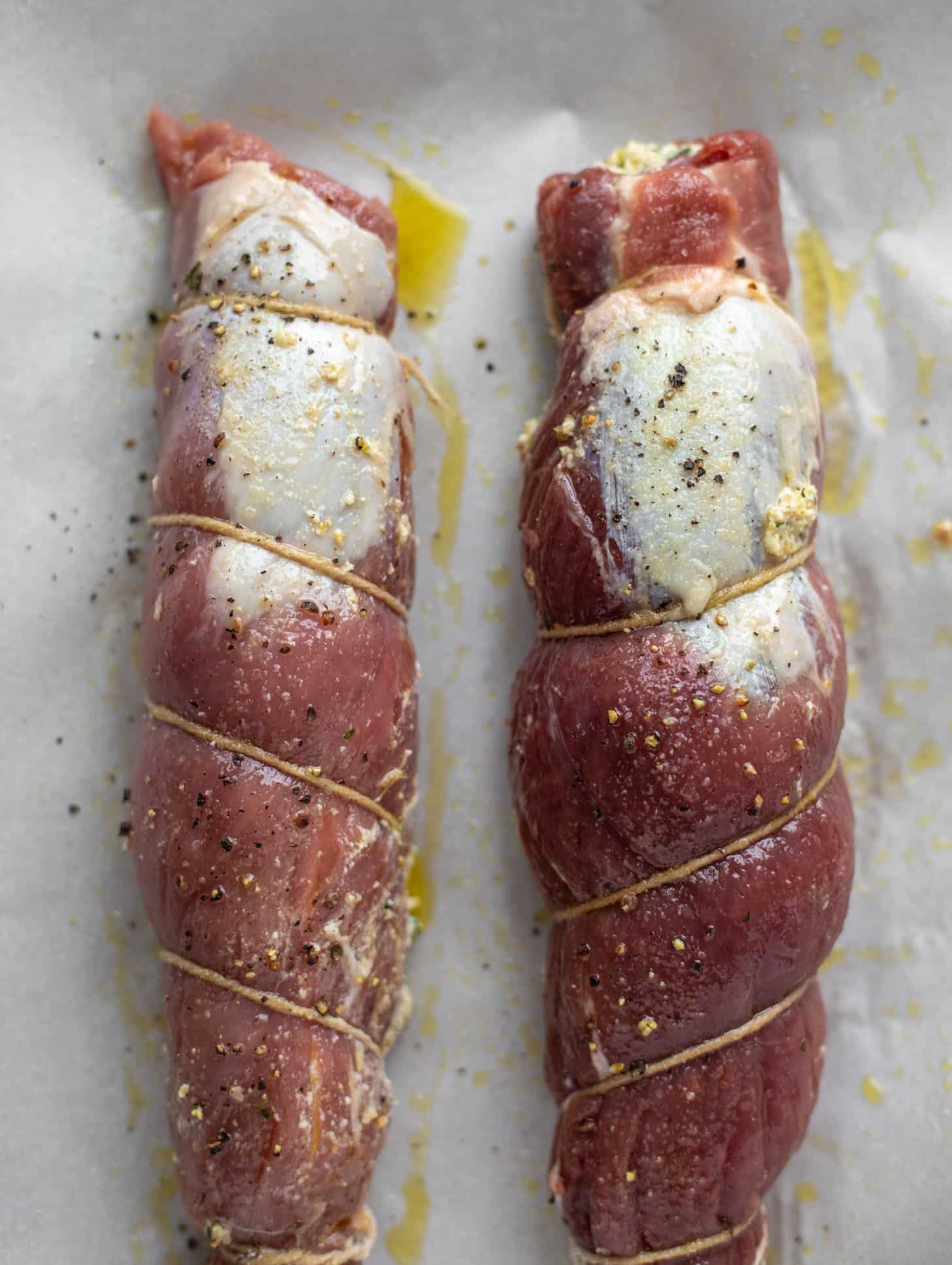 pork tenderloin ready for the oven