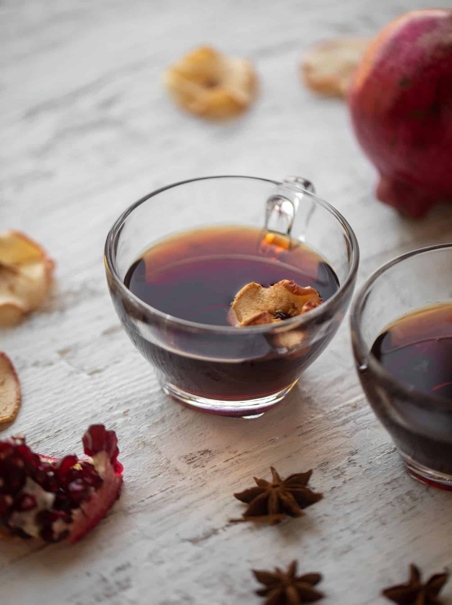 hot pomegranate cider 