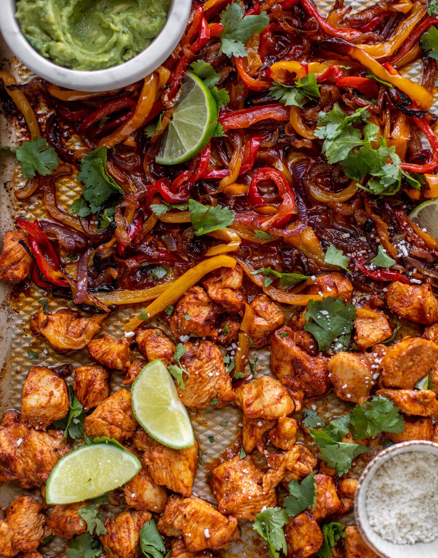 sheet pan chicken fajitas