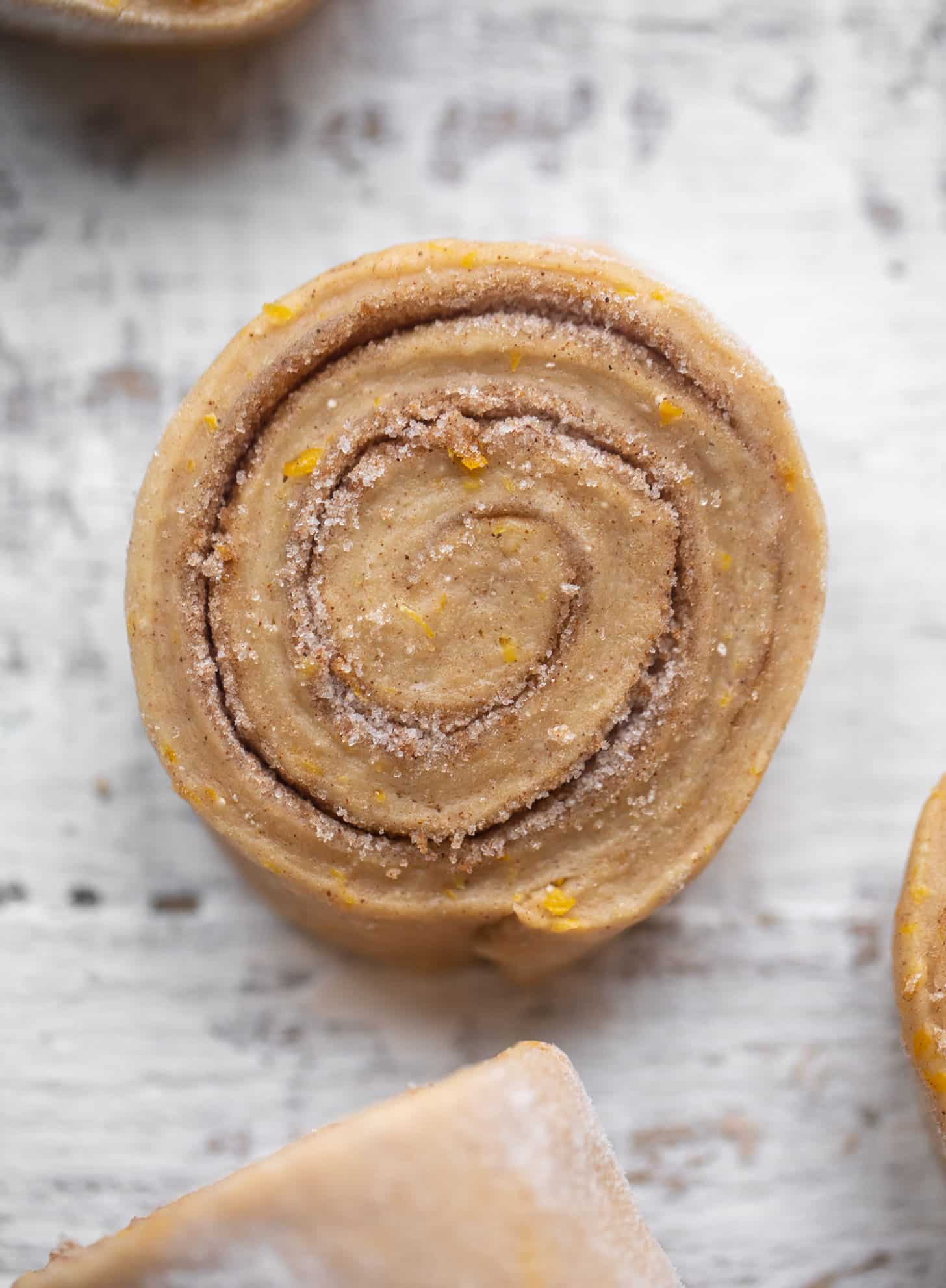 orange cinnamon roll dough