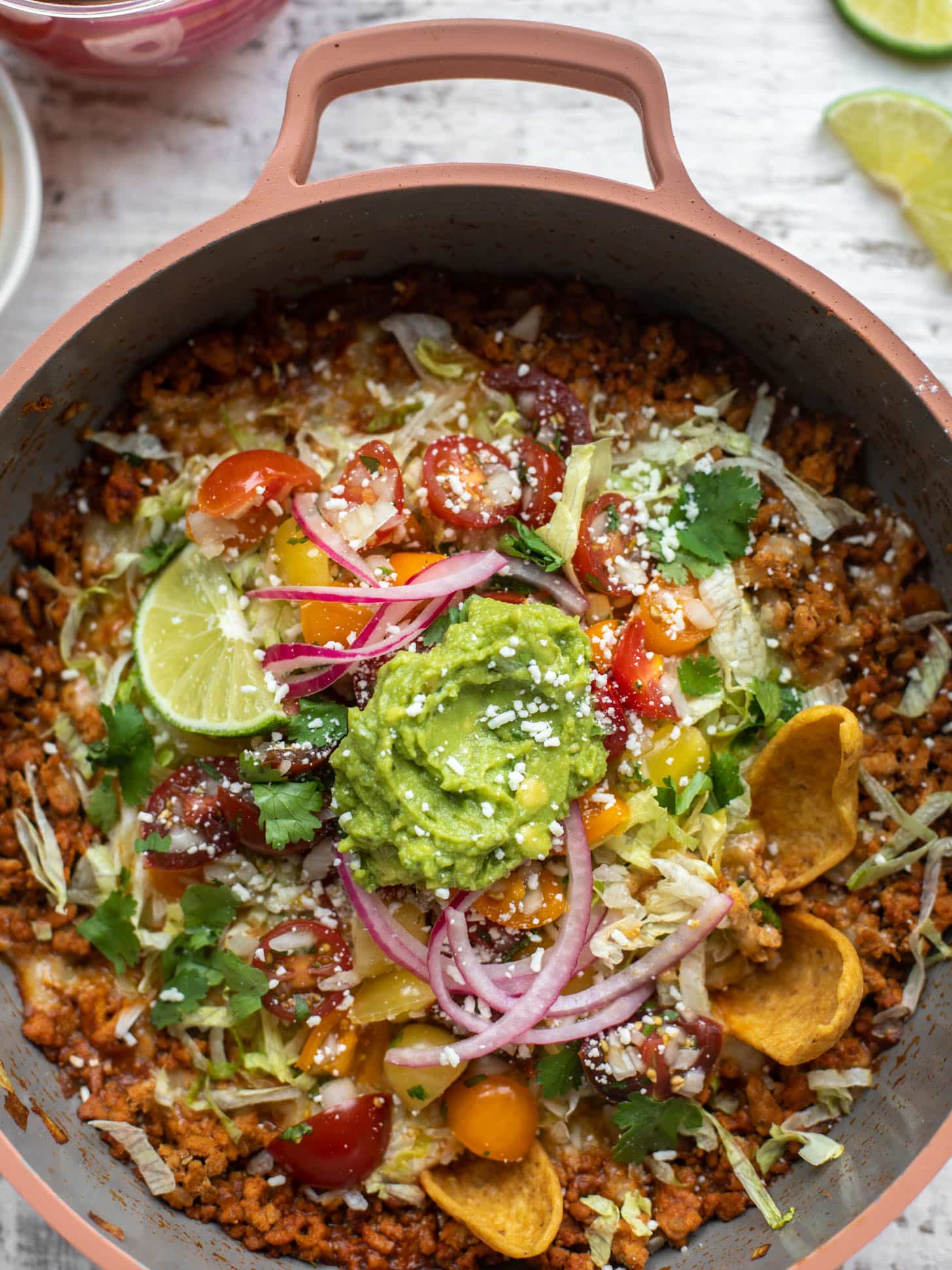 turkey taco nacho skillet