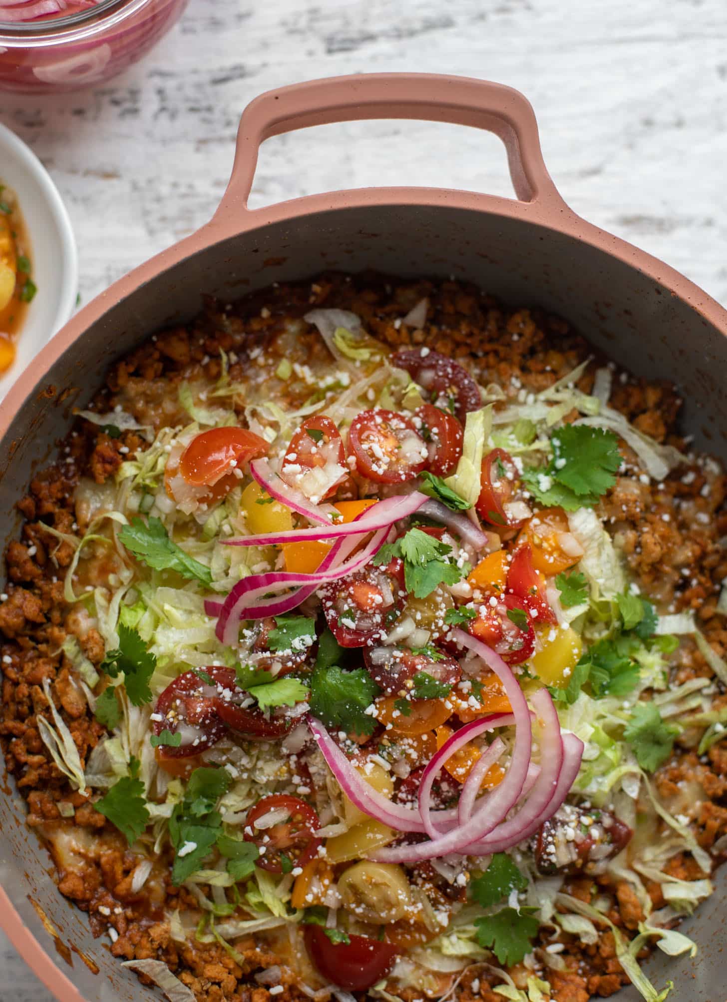 turkey taco nacho skillet
