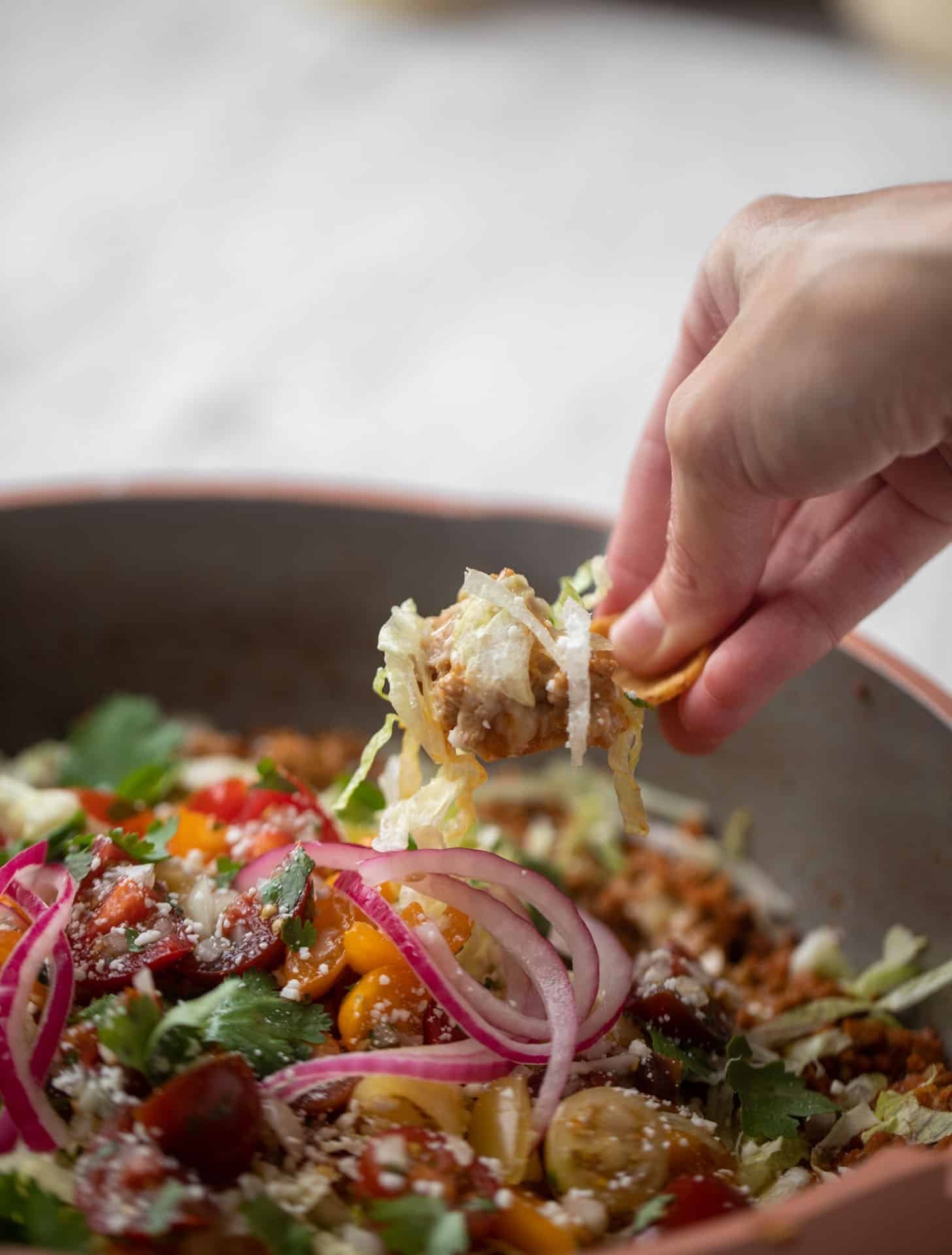 turkey taco skillet chip dip