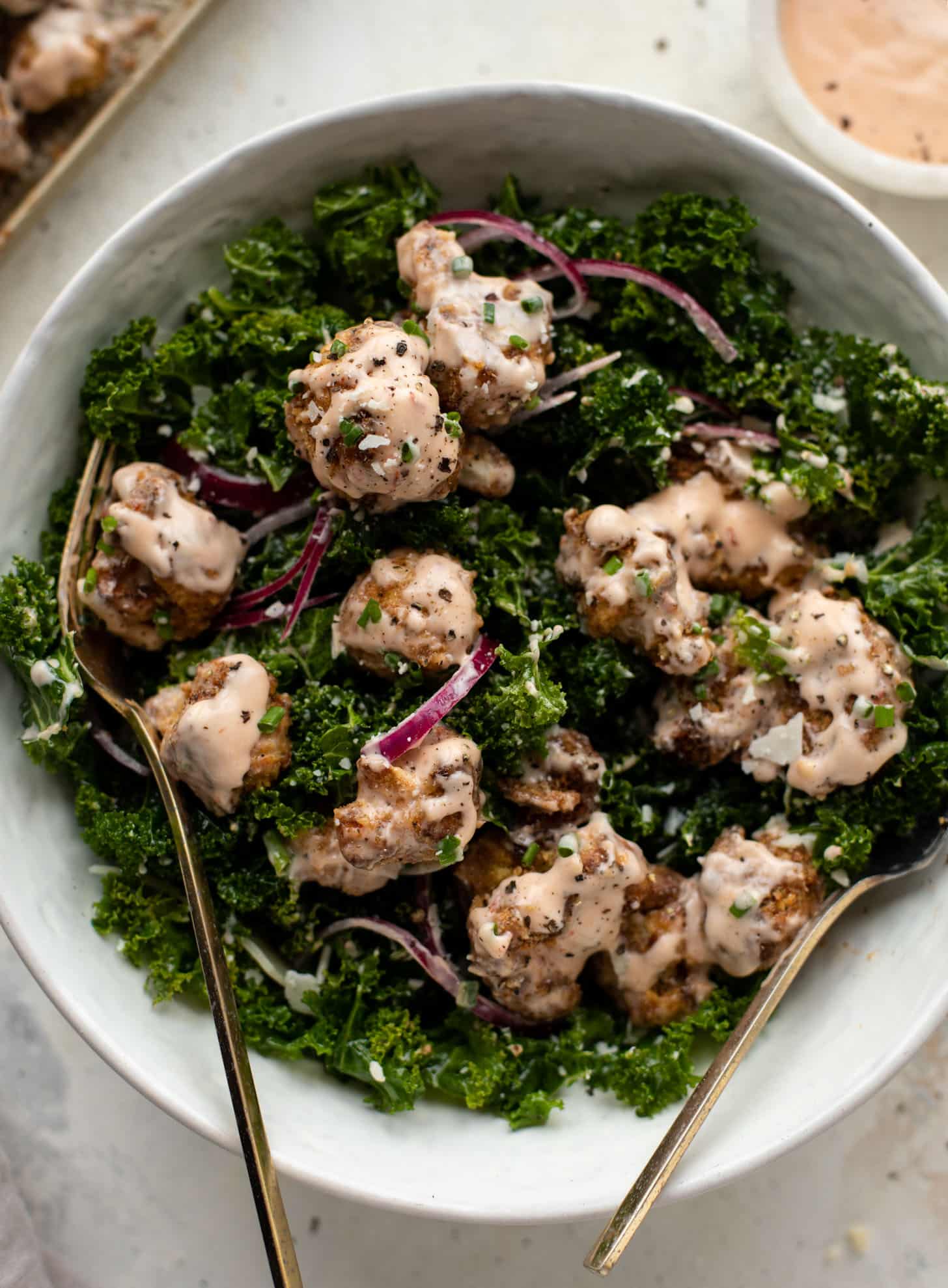 bang bang cauliflower kale salad