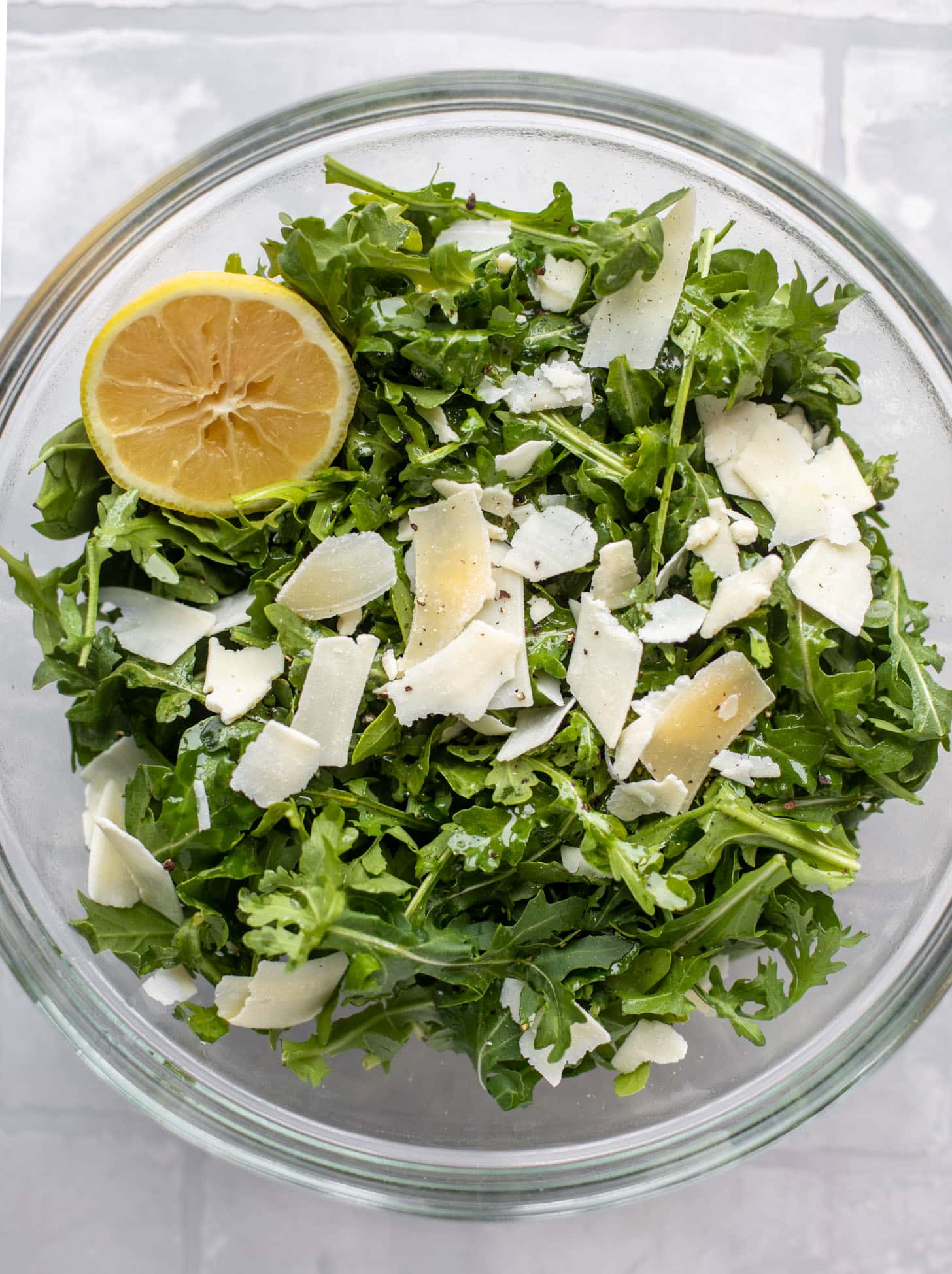 lemon arugula with parmesan