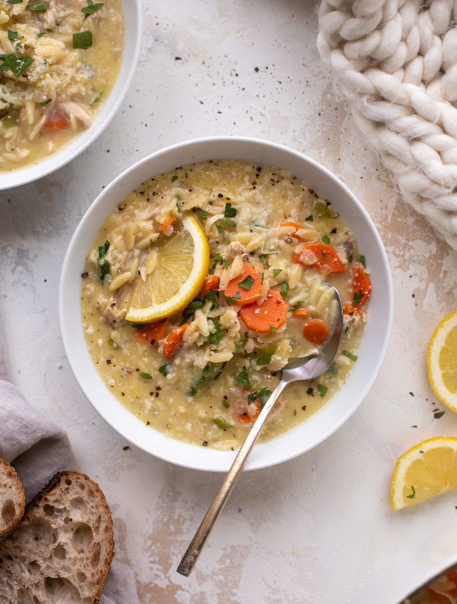 creamy chicken and orzo soup