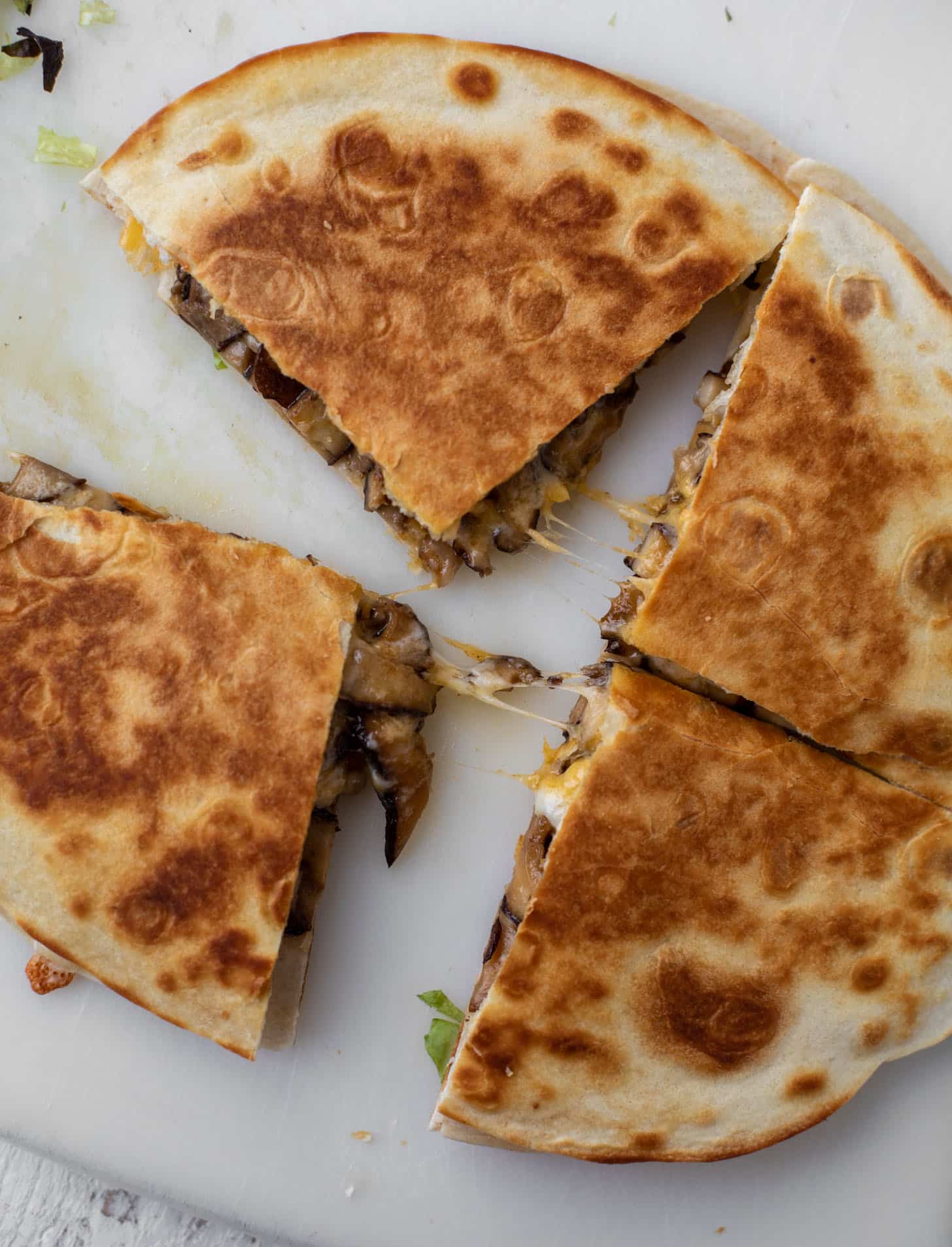 crispy, cheesy quesadilla