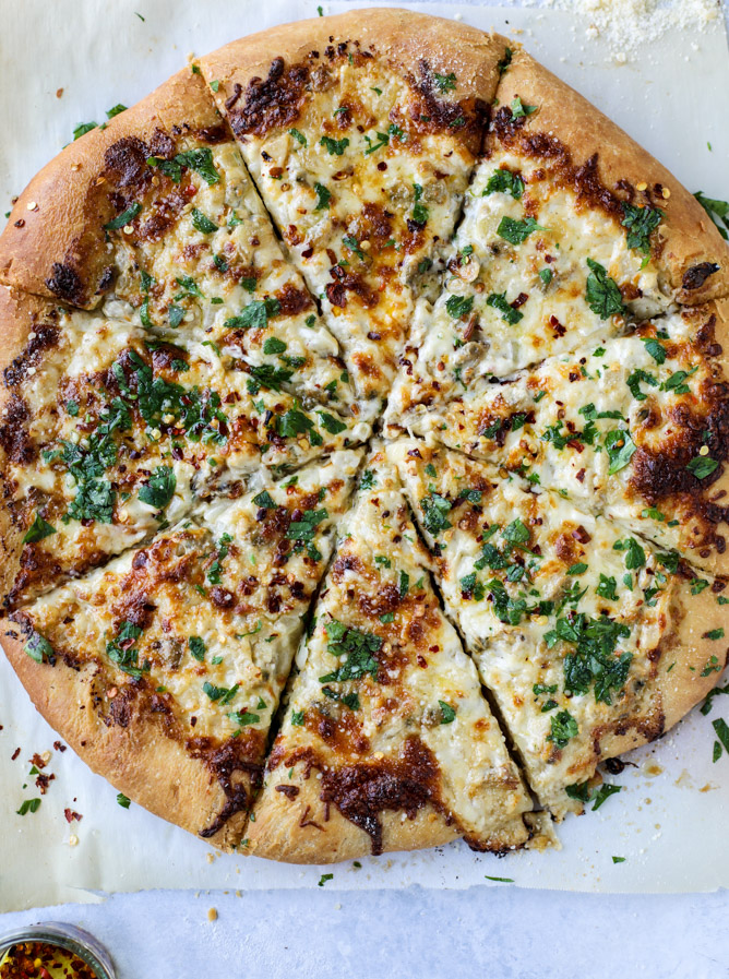 white clam sauce pizza and 23 recipes for lent