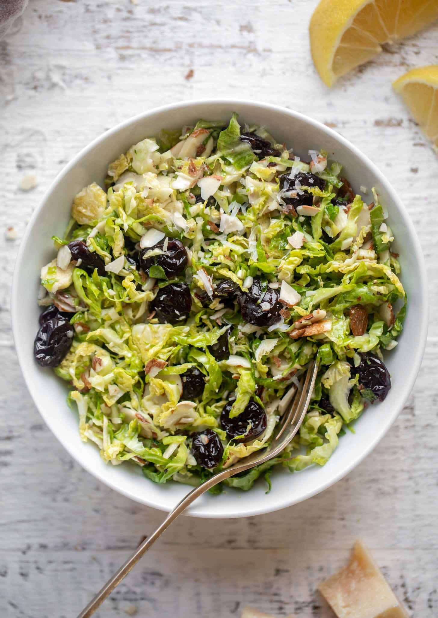 sweet and savory brussels sprouts slaw