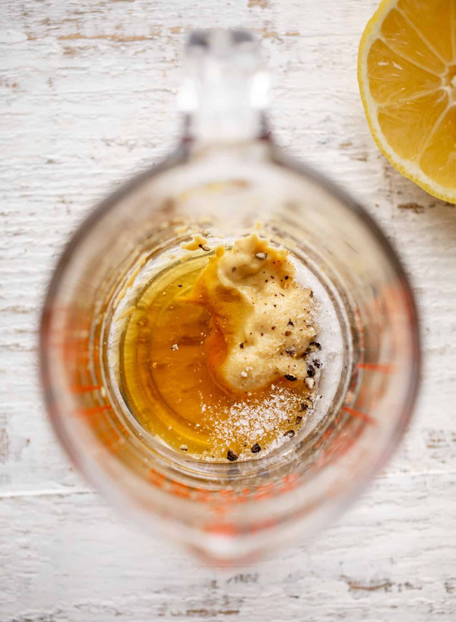 lemon juice, dijon, honey for vinaigrette
