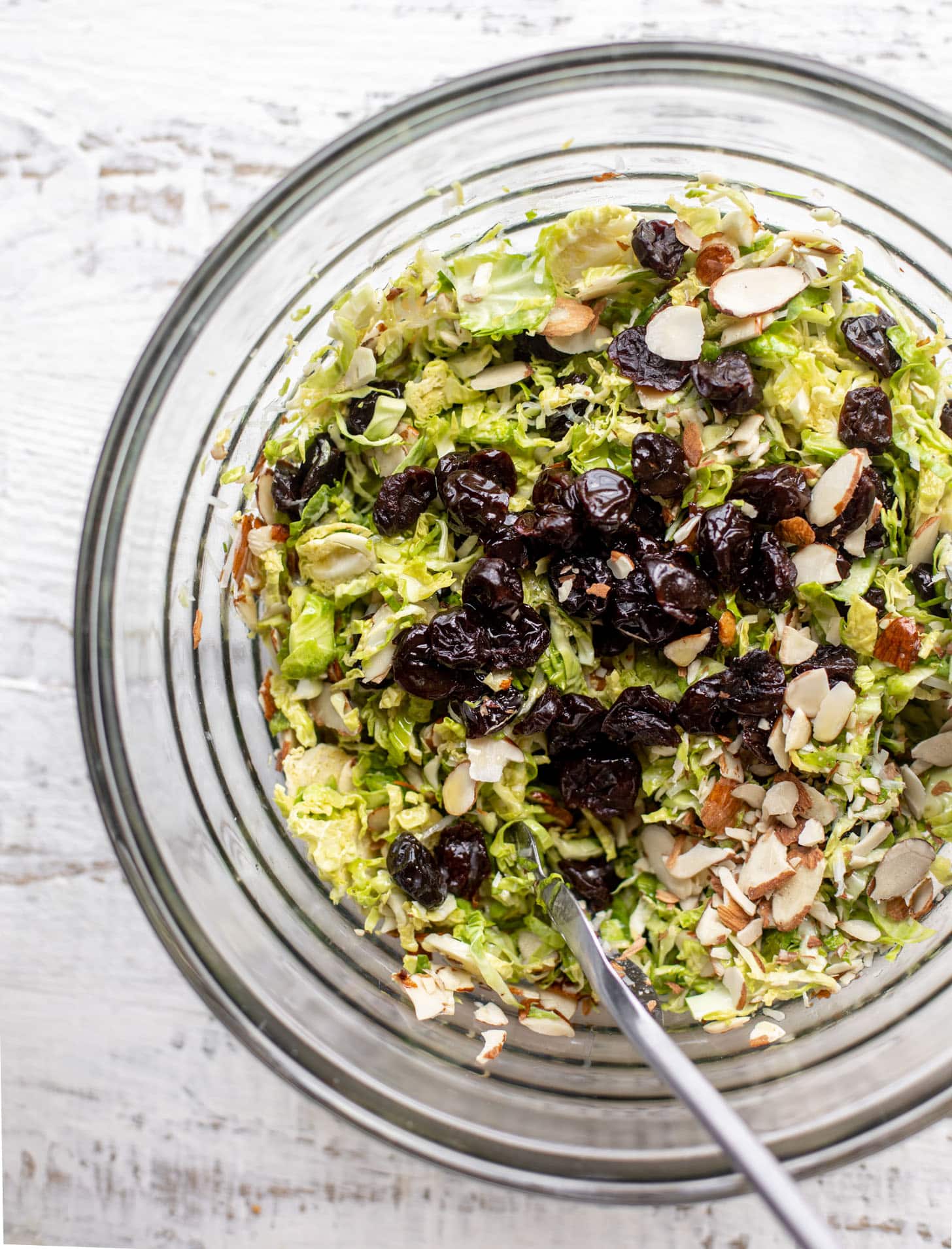 sweet and savory brussels sprouts slaw