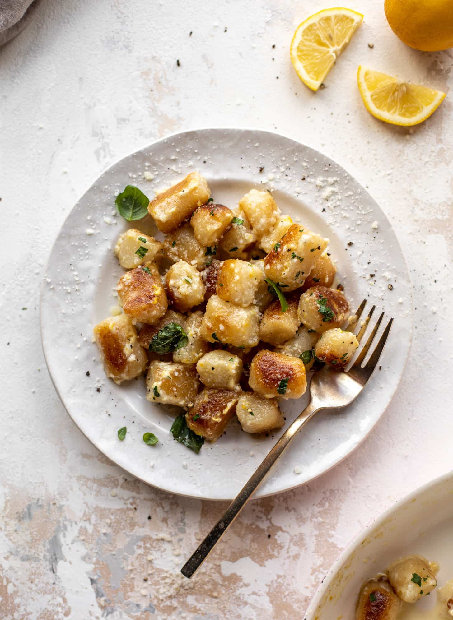 15 minute lemon parmesan cauliflower gnocchi