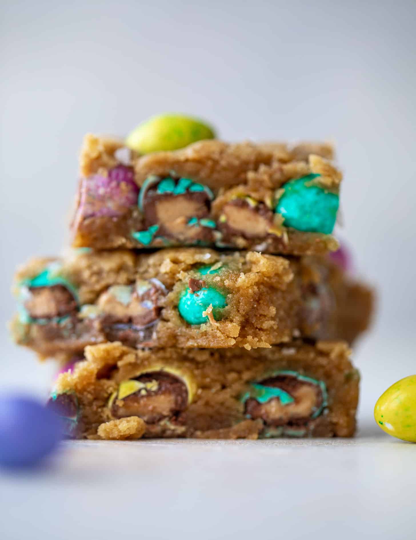 salted brown butter peanut butter m&m cookie bars