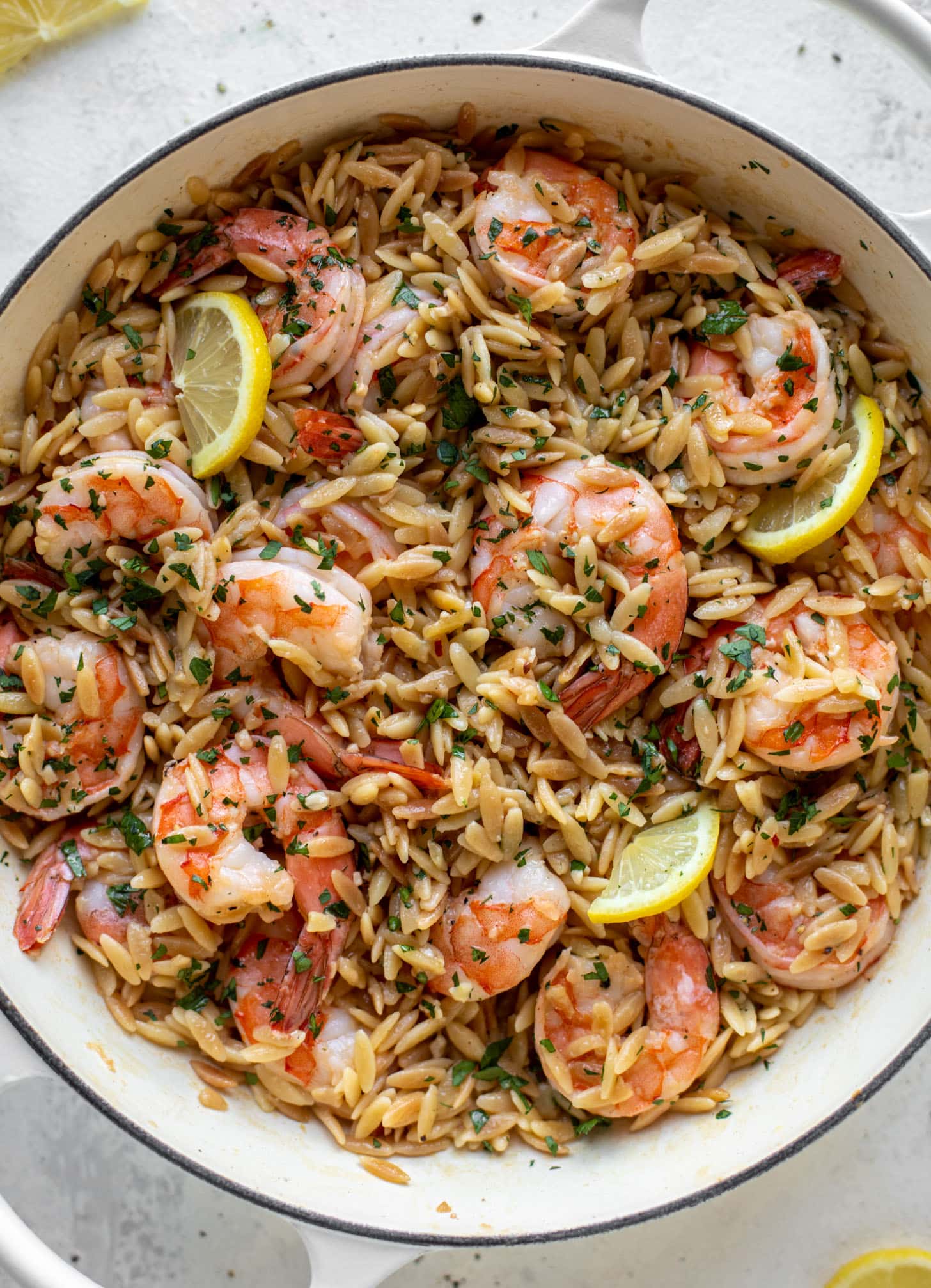 one pot garlic butter shrimp and orzo