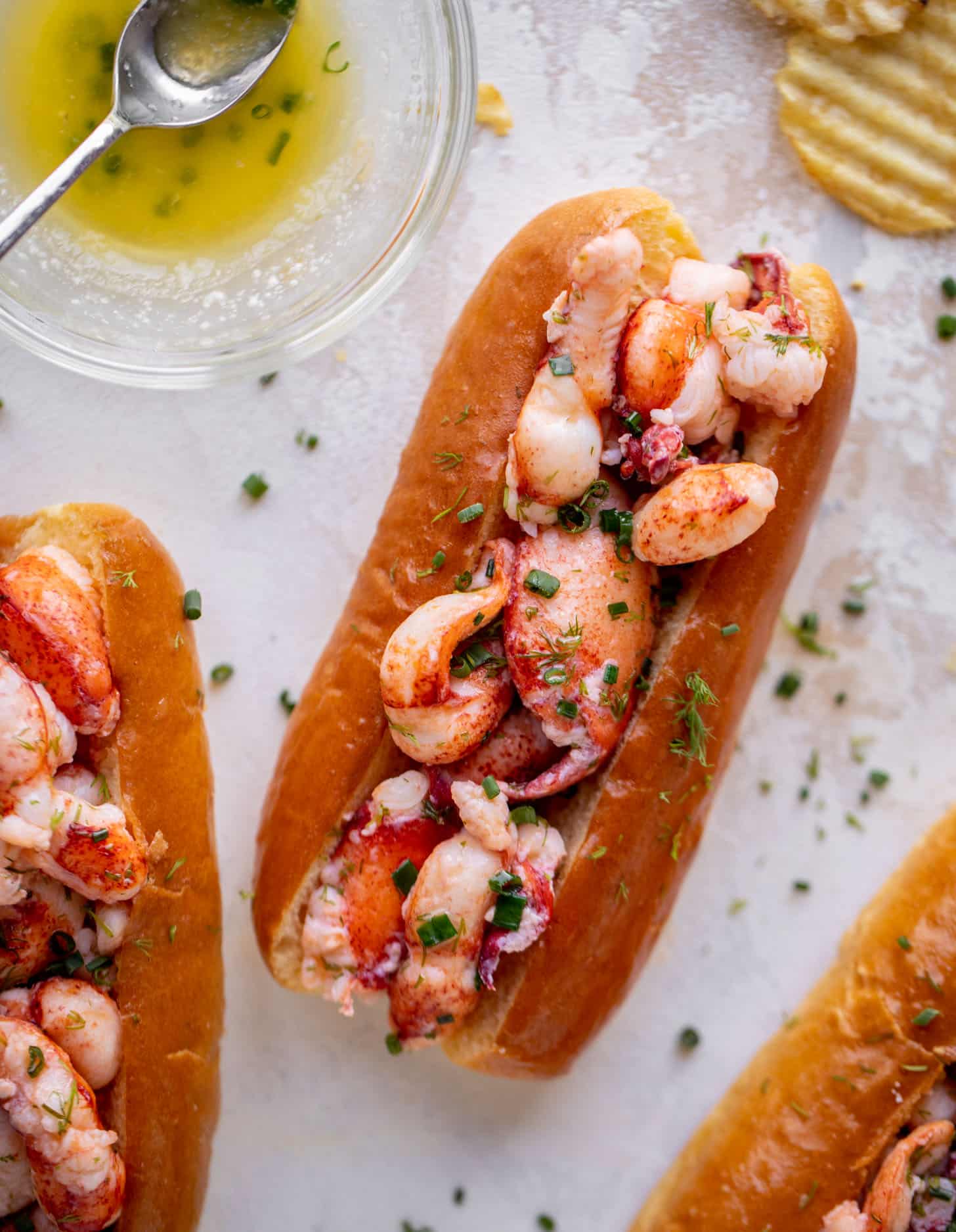 warm and buttery lobster rolls