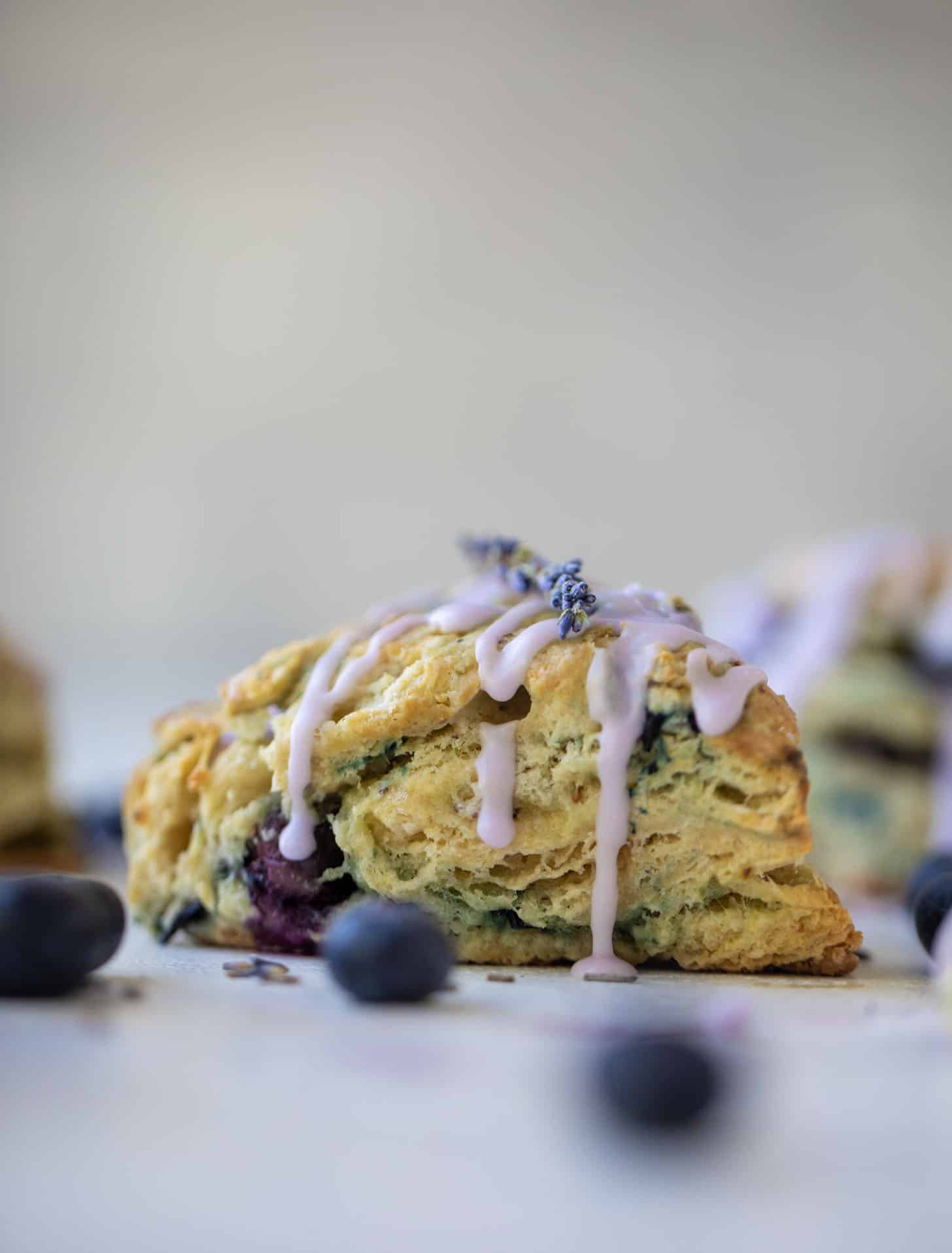 lavender glazed blueberry scones